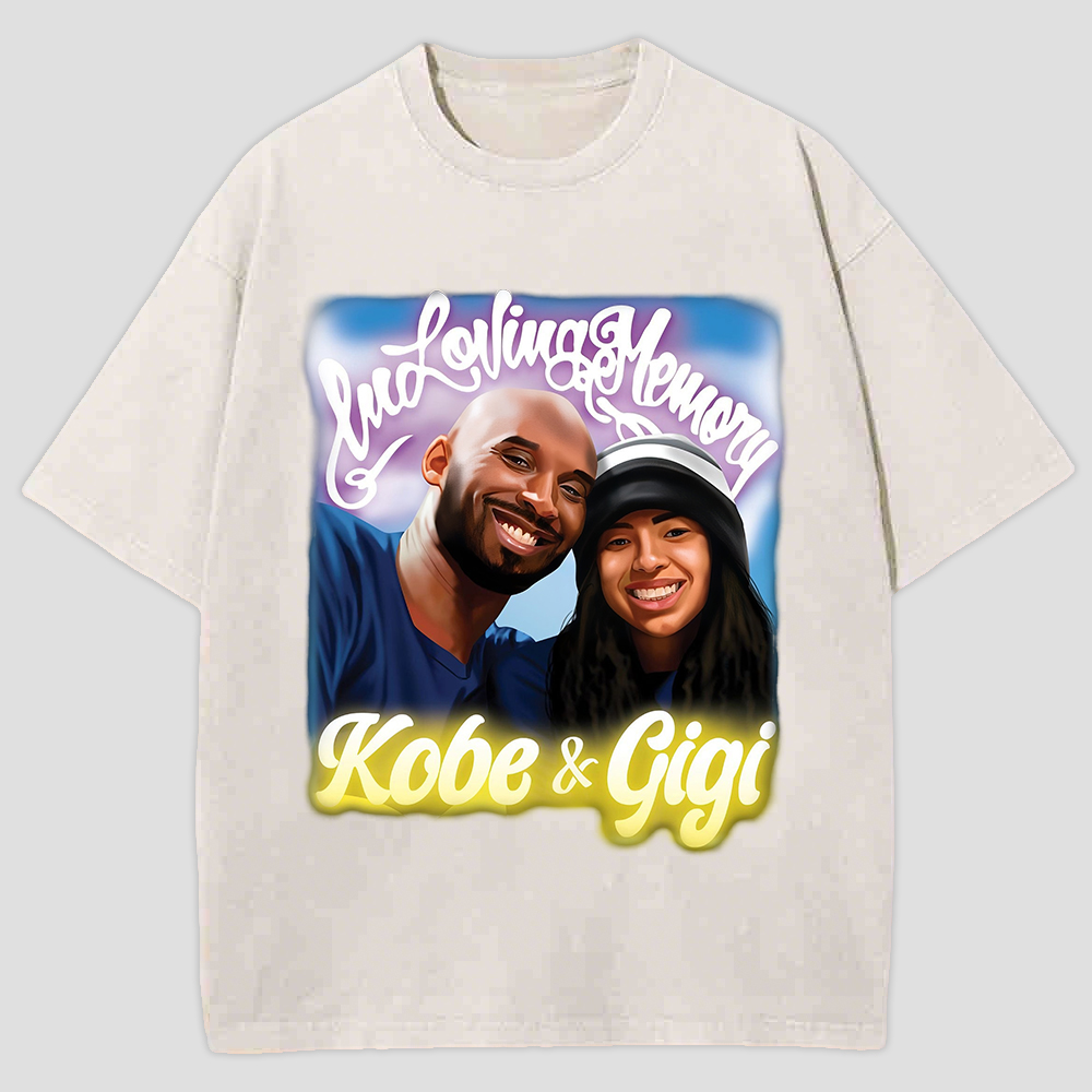 Kobe & Gigi Printed Men's Washed Tee