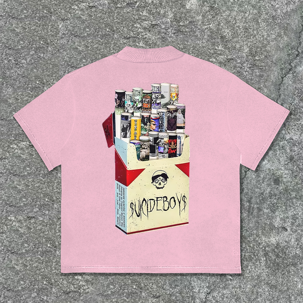 Vintage Suicideboys Cigarette Graphics Printed  T-Shirt