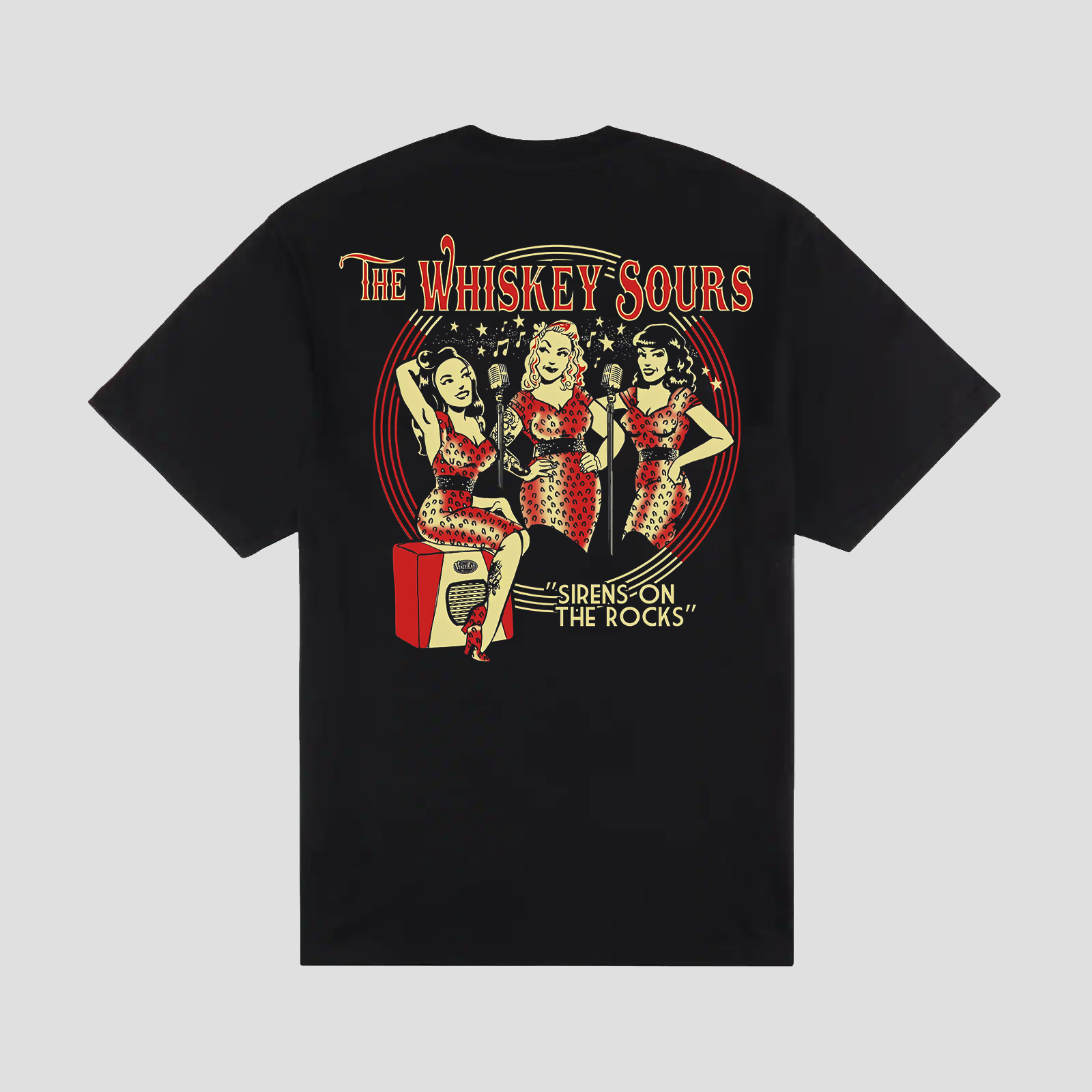 THE WHISKEY SOURS "SIRENS-ON THE ROCKS" Printed Men's T-shirt