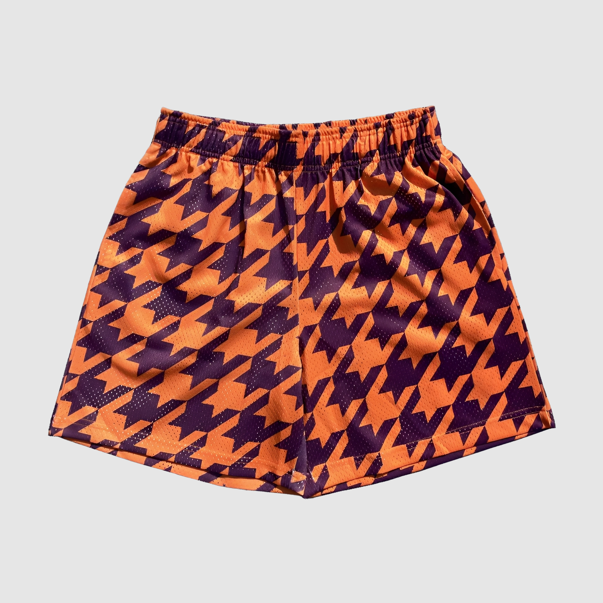 Tartan Grid Texture Men's Athletic Shorts