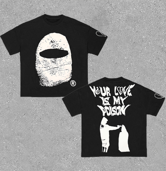 Vintage Love is Poison Graphic 100% Cotton Short Sleeve T-Shirt