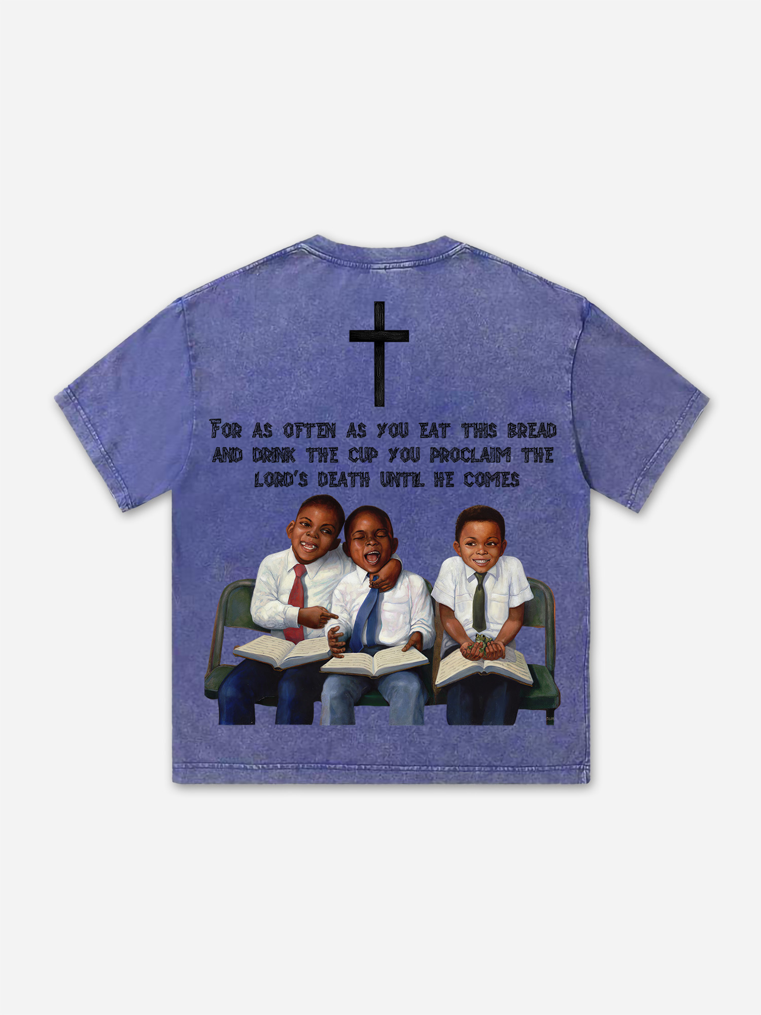 First Sunday Retro Graphic Print Washed T-Shirt