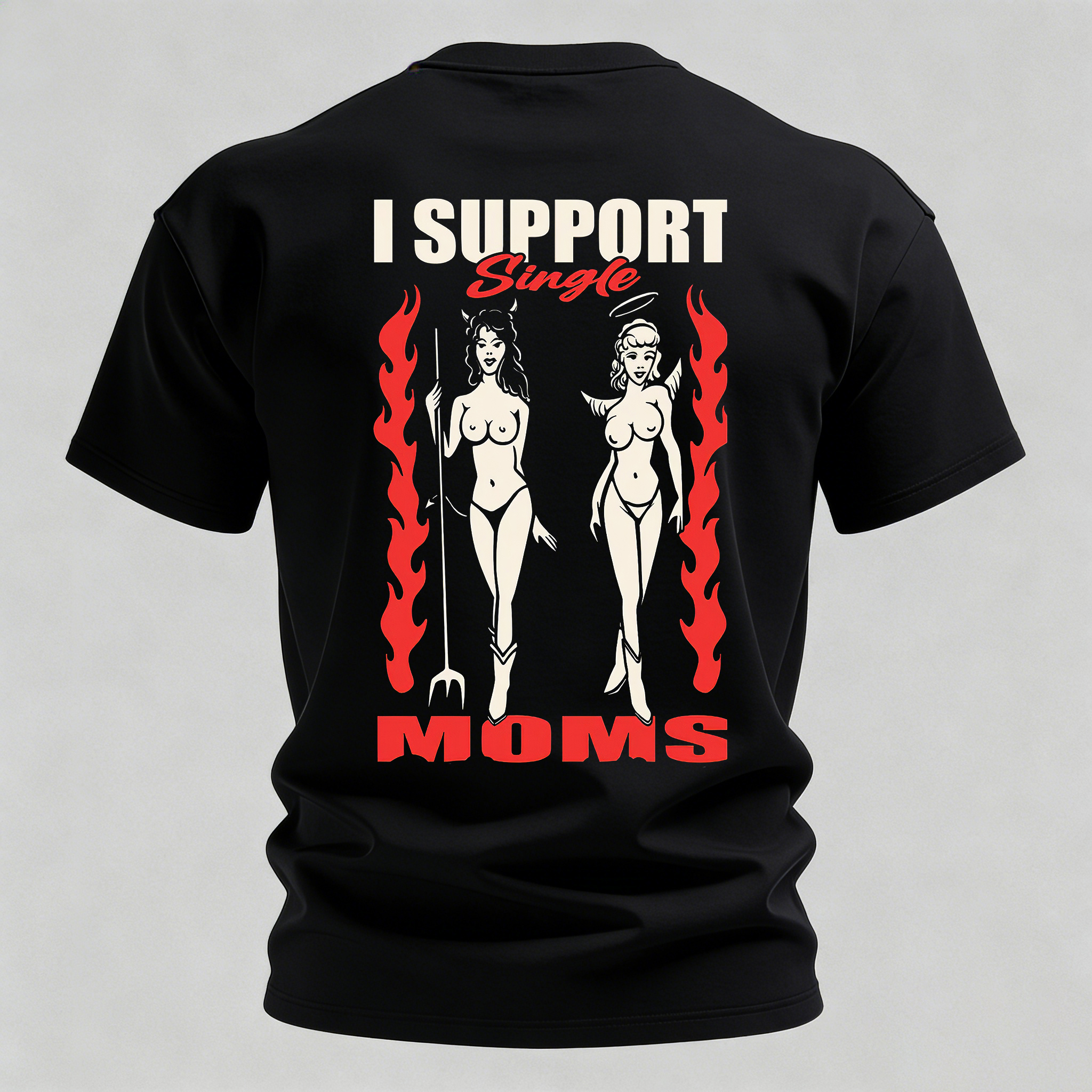 I Support Single Moms Printed Men's T-Shirt