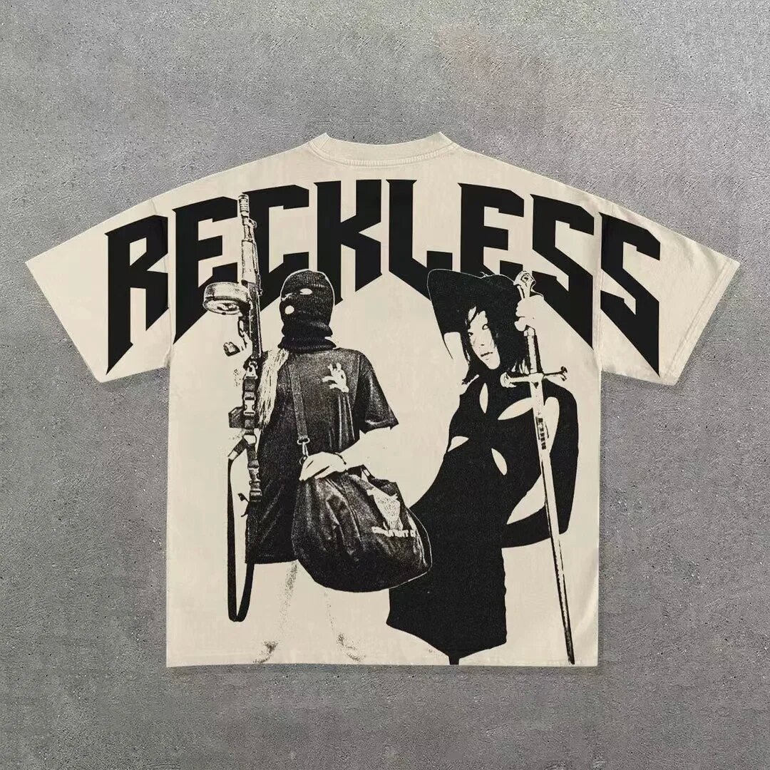Streetwear Y2K Mens Hip Hop Graphic  TEE 