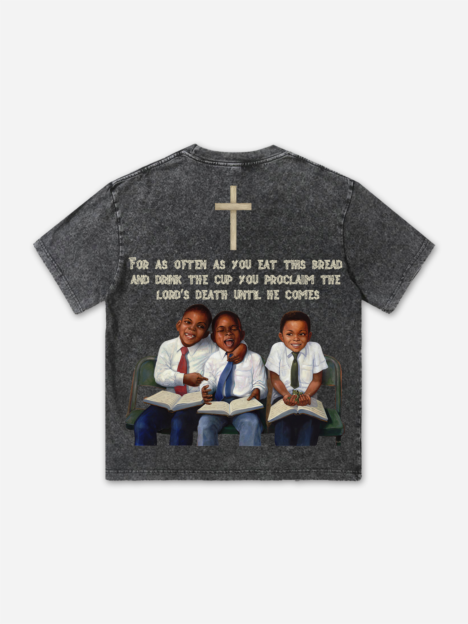 First Sunday Retro Graphic Print Washed T-Shirt