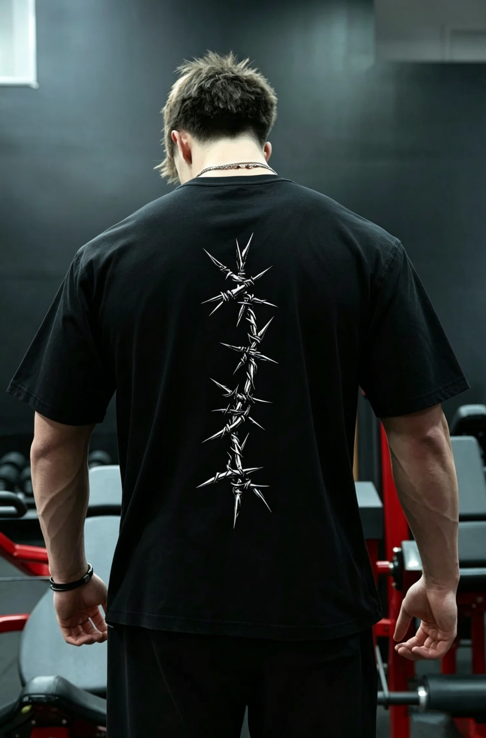 Barbed Vertical – Unisex Oversized Tee