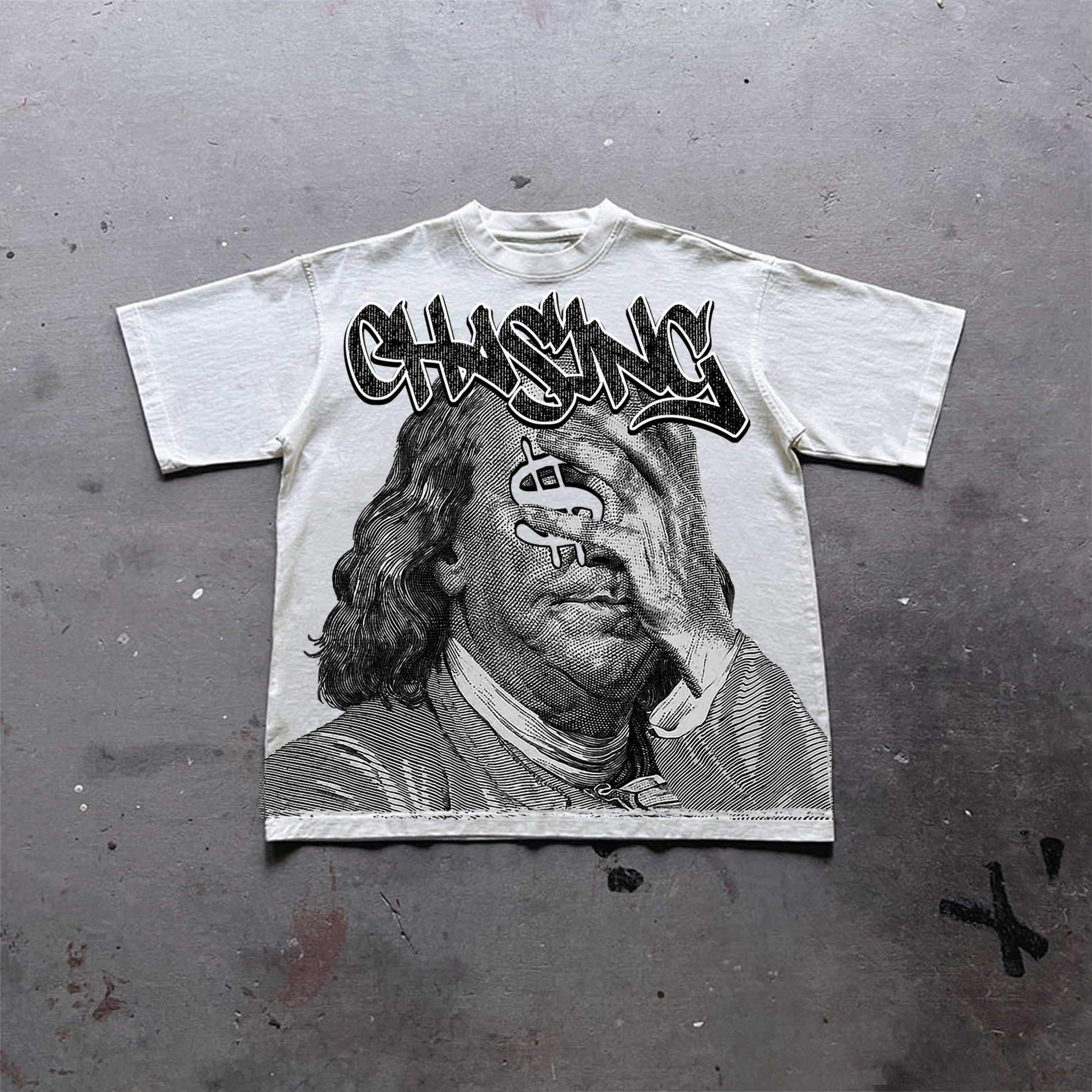 Vintage Chase Money Graphic Print T-Shirt