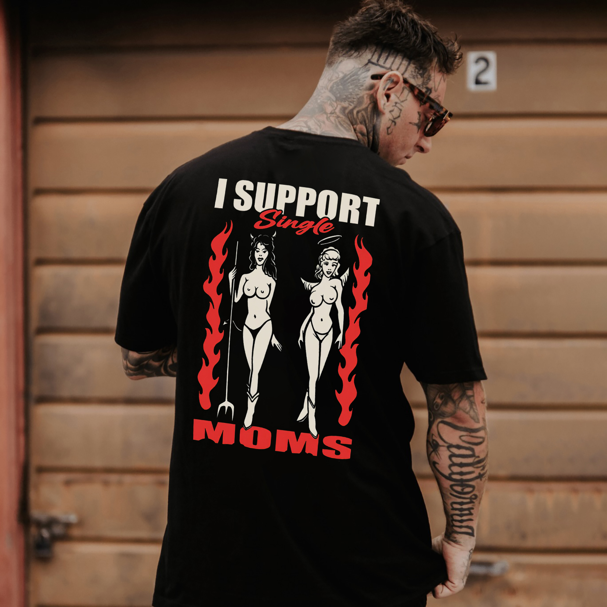 I Support Single Moms Printed Men's T-Shirt