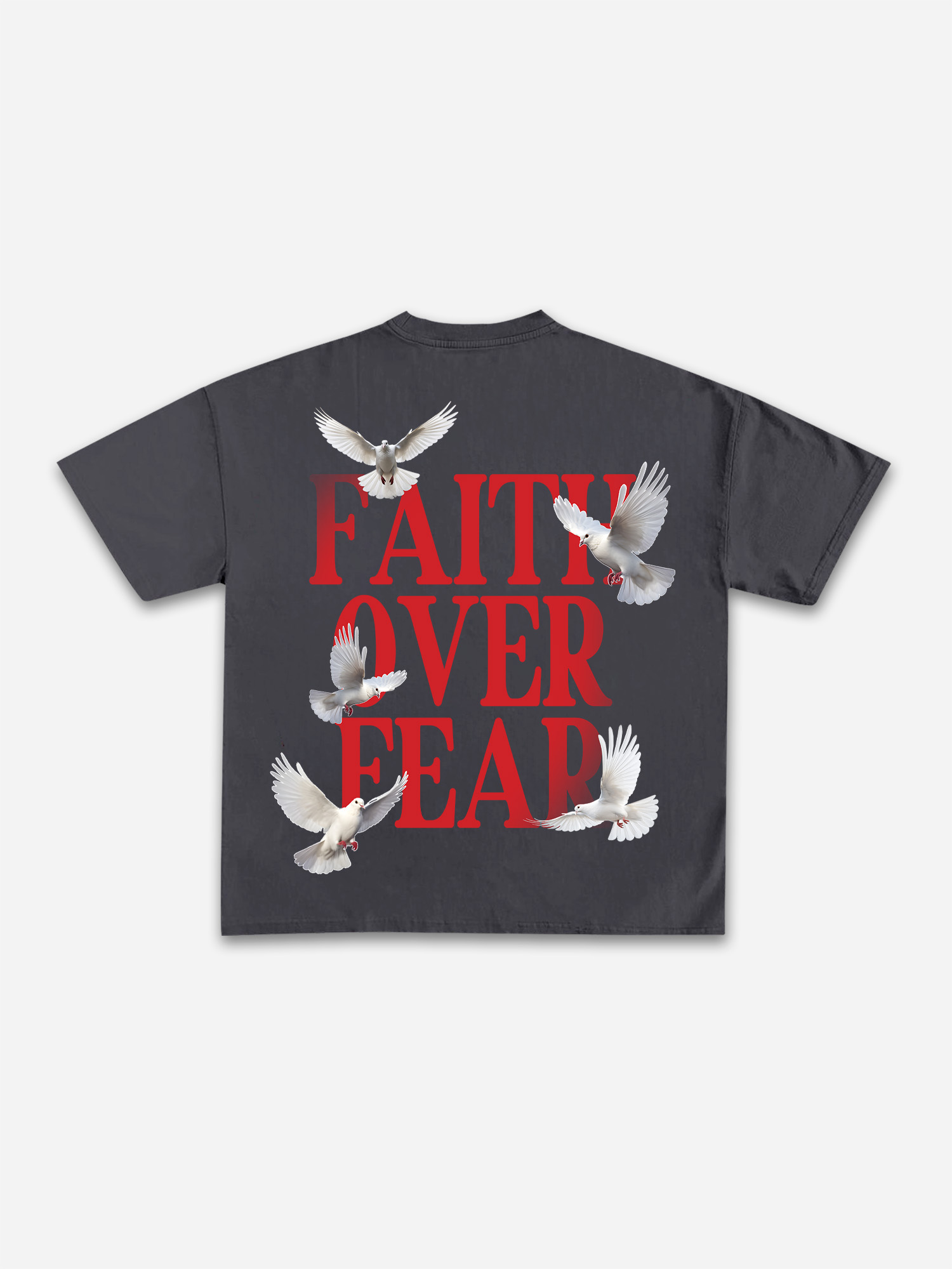 Sopula Short Sleeve Faith Over Fear Print T-Shirt