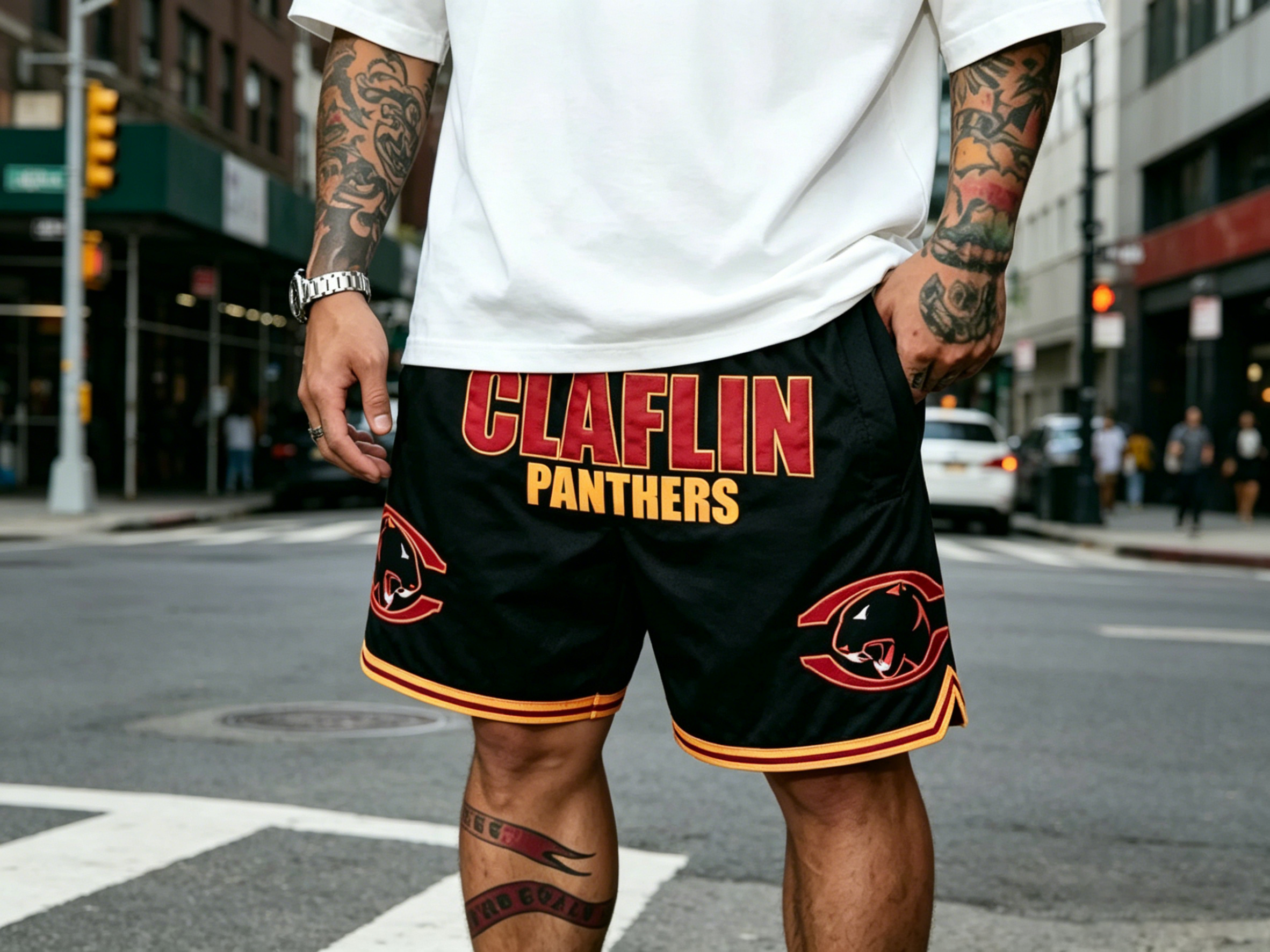 CLAFLIN PANTHERS BASKETBALL SHORTS