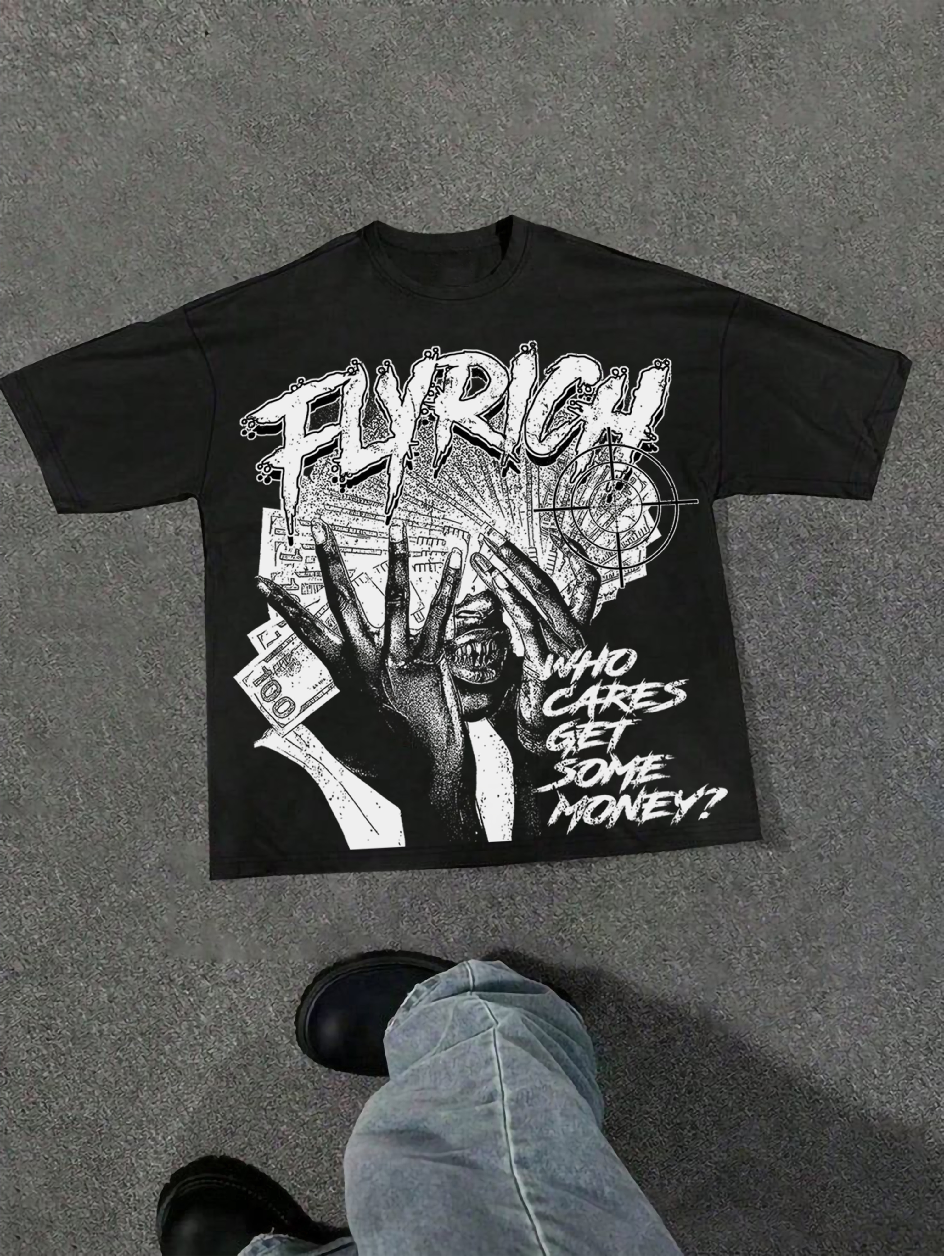 Sopula Fly Rich Get Some Money Graphic T-Shirt