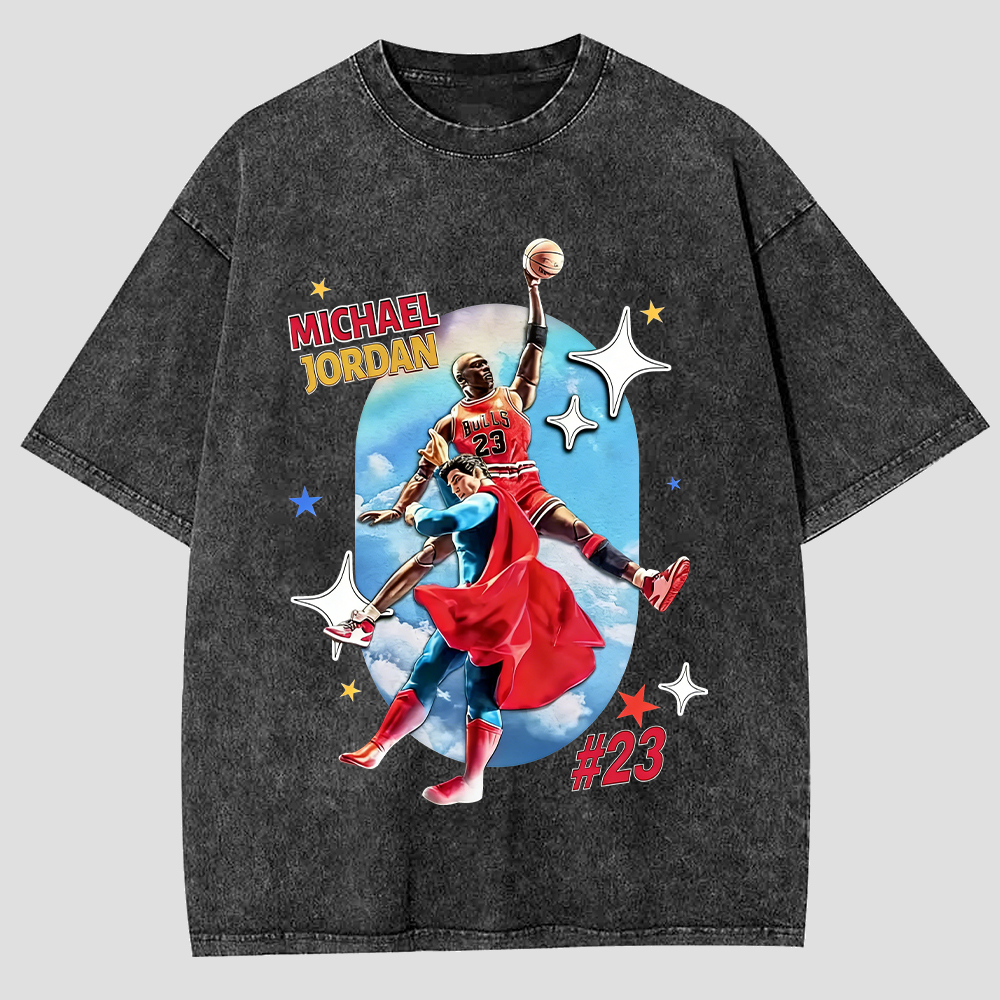 Michael Jordan Printed Men's Washed Tee