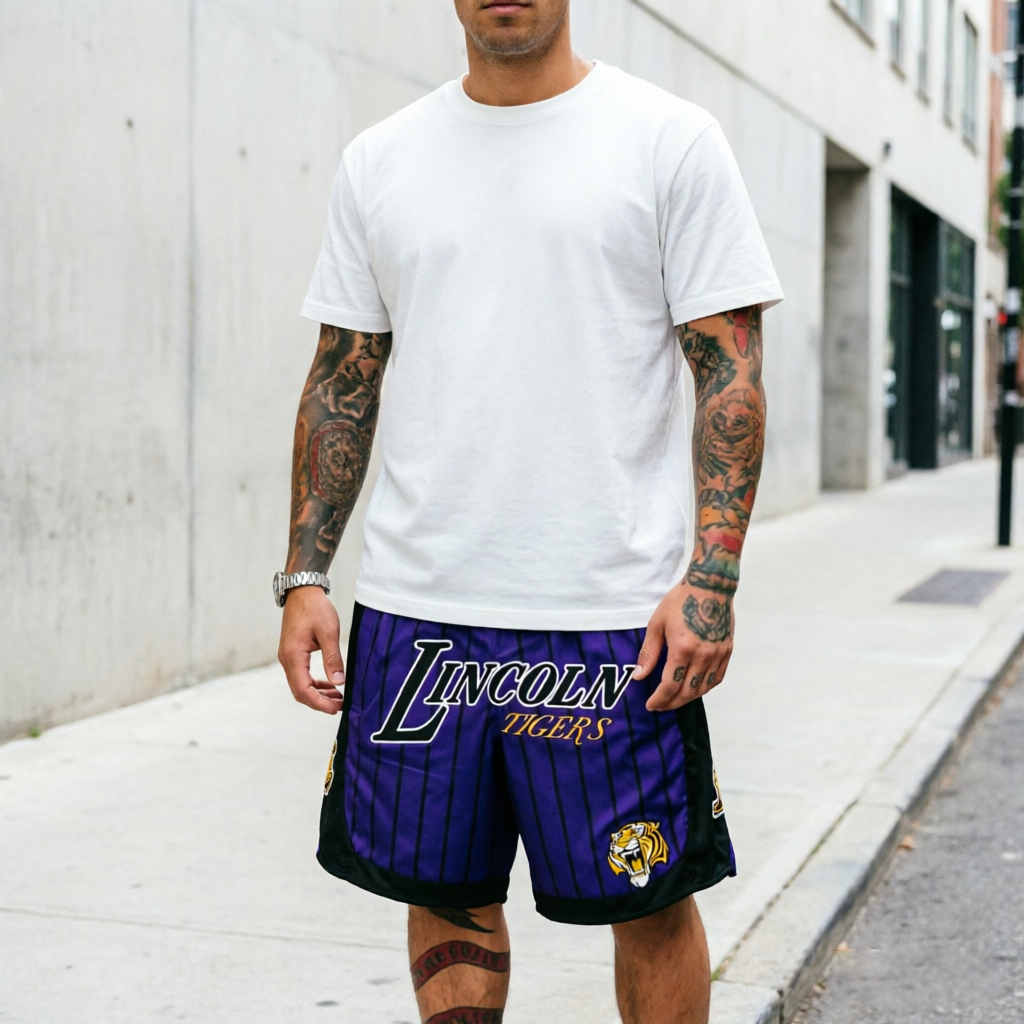 Lincoln Tigers Black/Purple Shorts