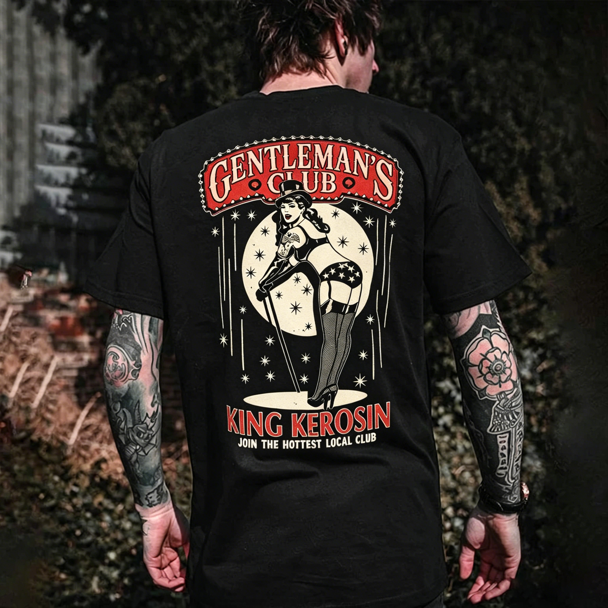 GENTLEMAN'S CLUB KING KEROSIN JOIN THE HOTTEST LOCAL CLUB Printed Men's T-shirt