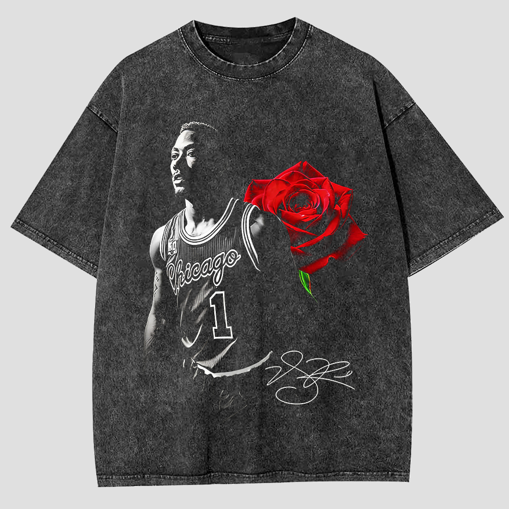 Derrick Rose Printed Men's Washed Tee