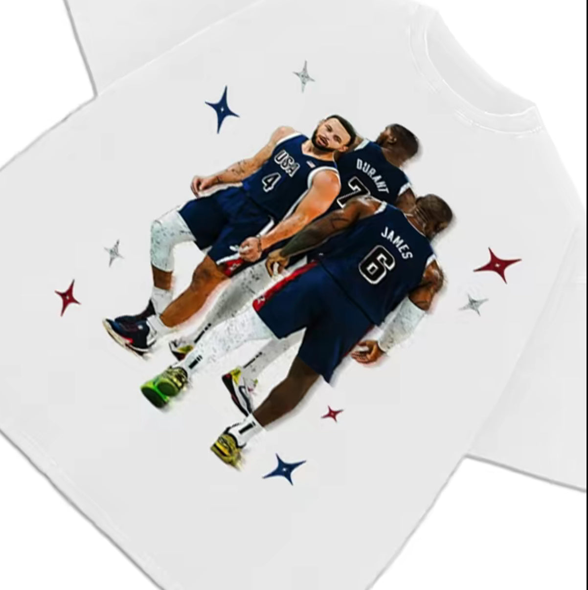 BIG 3” Curry LeBron Durant USA Tee