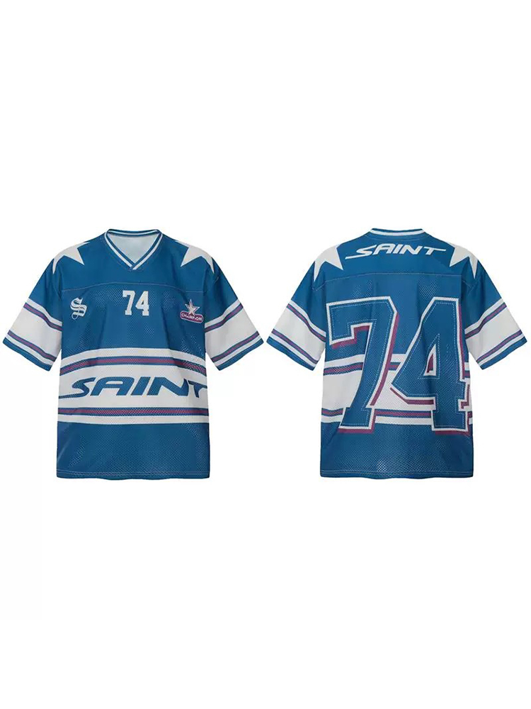 Svlzx-2091 Saint Michael Trendy Sports Mesh Oversized Jersey
