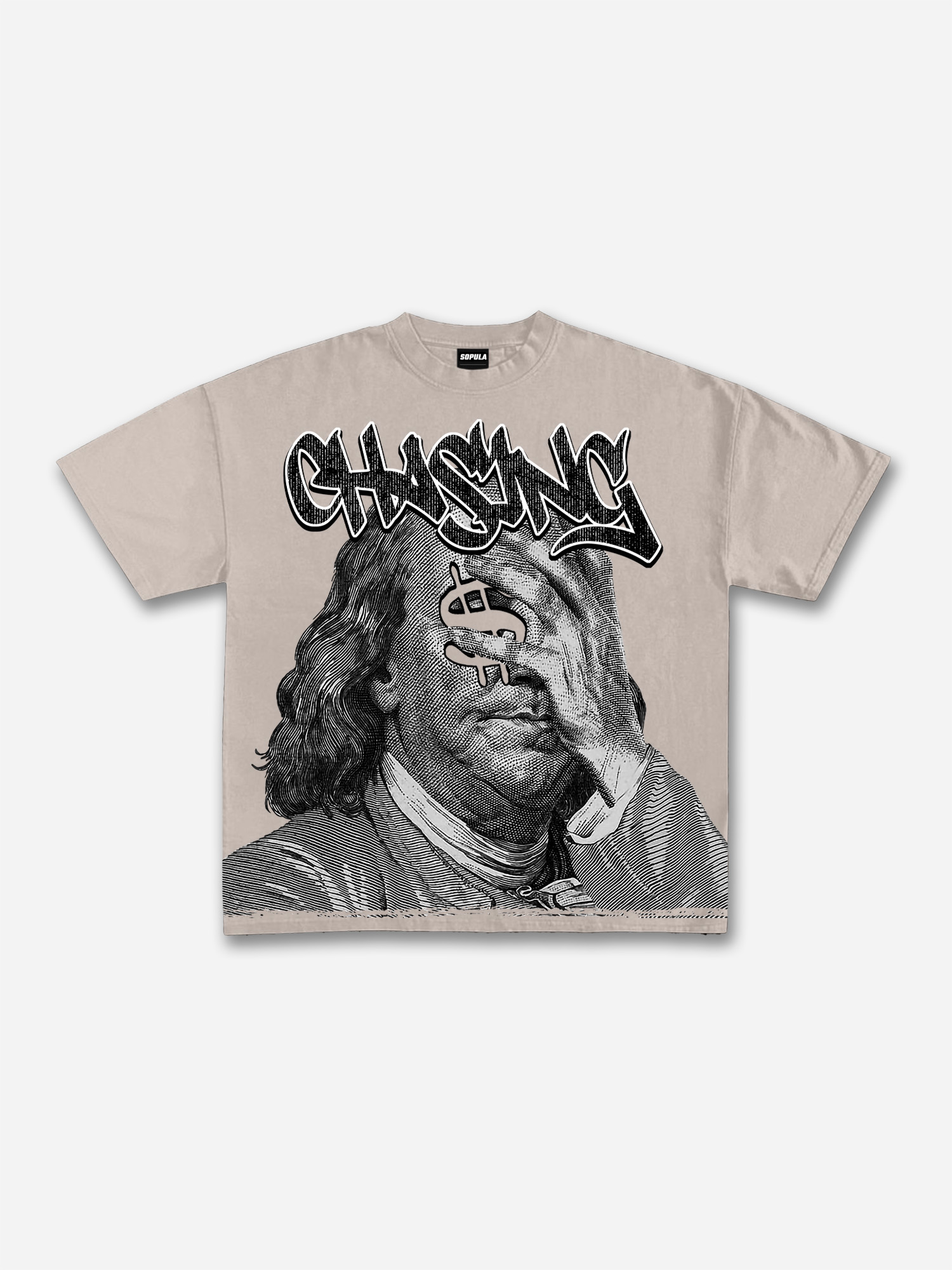 Vintage Chase Money Graphic Print T-Shirt