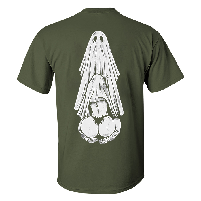Oral Sex with Ghost Dirty Love Casual Black Print T-shirt