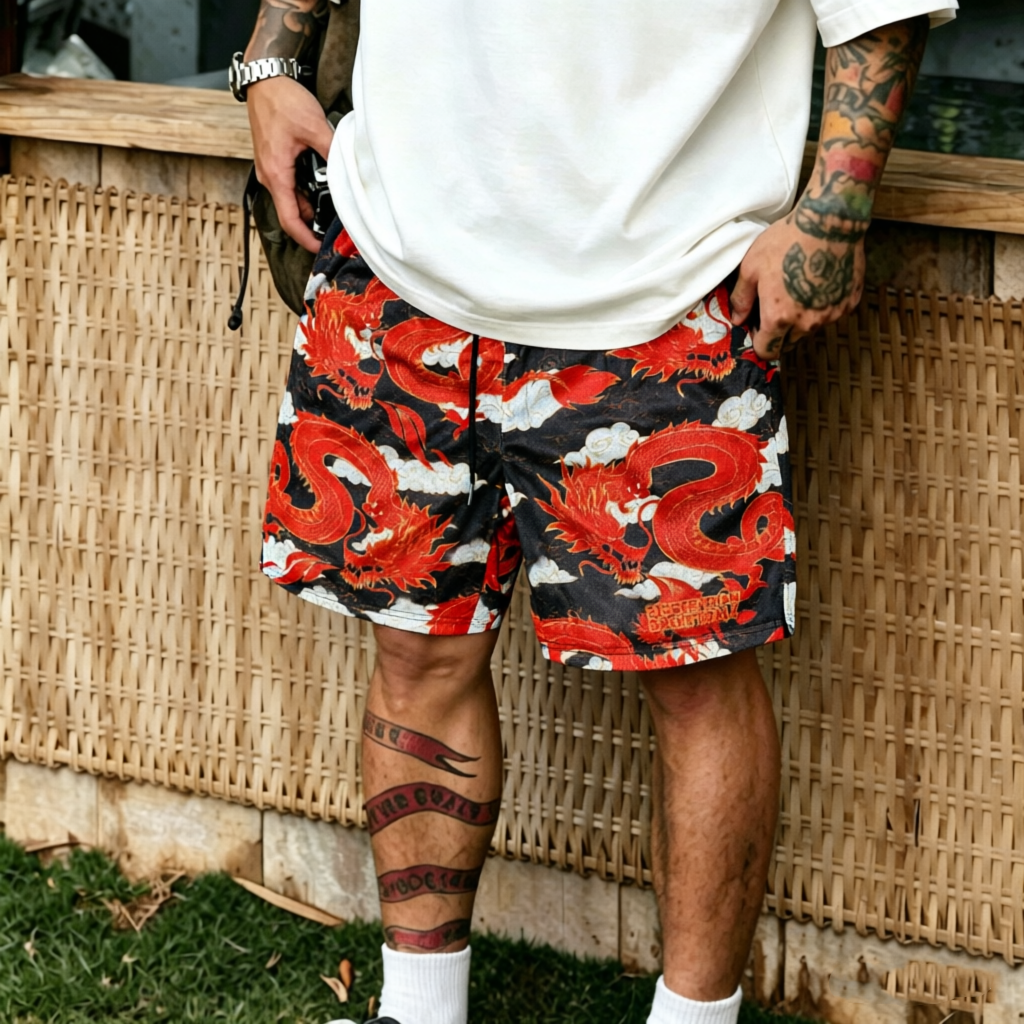 Dynasty Dragon - Shorts