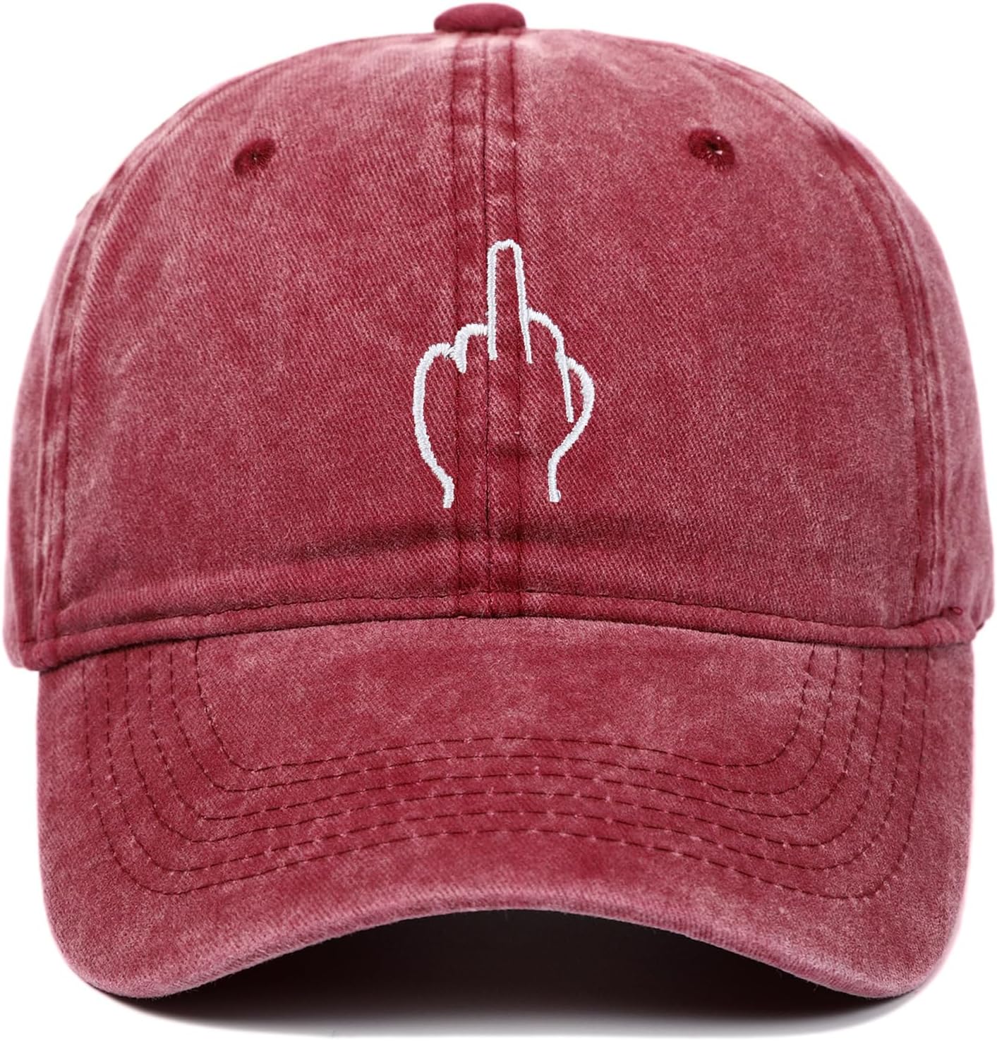 Gesture Funny Print Embroidered Baseball Cap Men Women's  Cowboy Hats Unisex