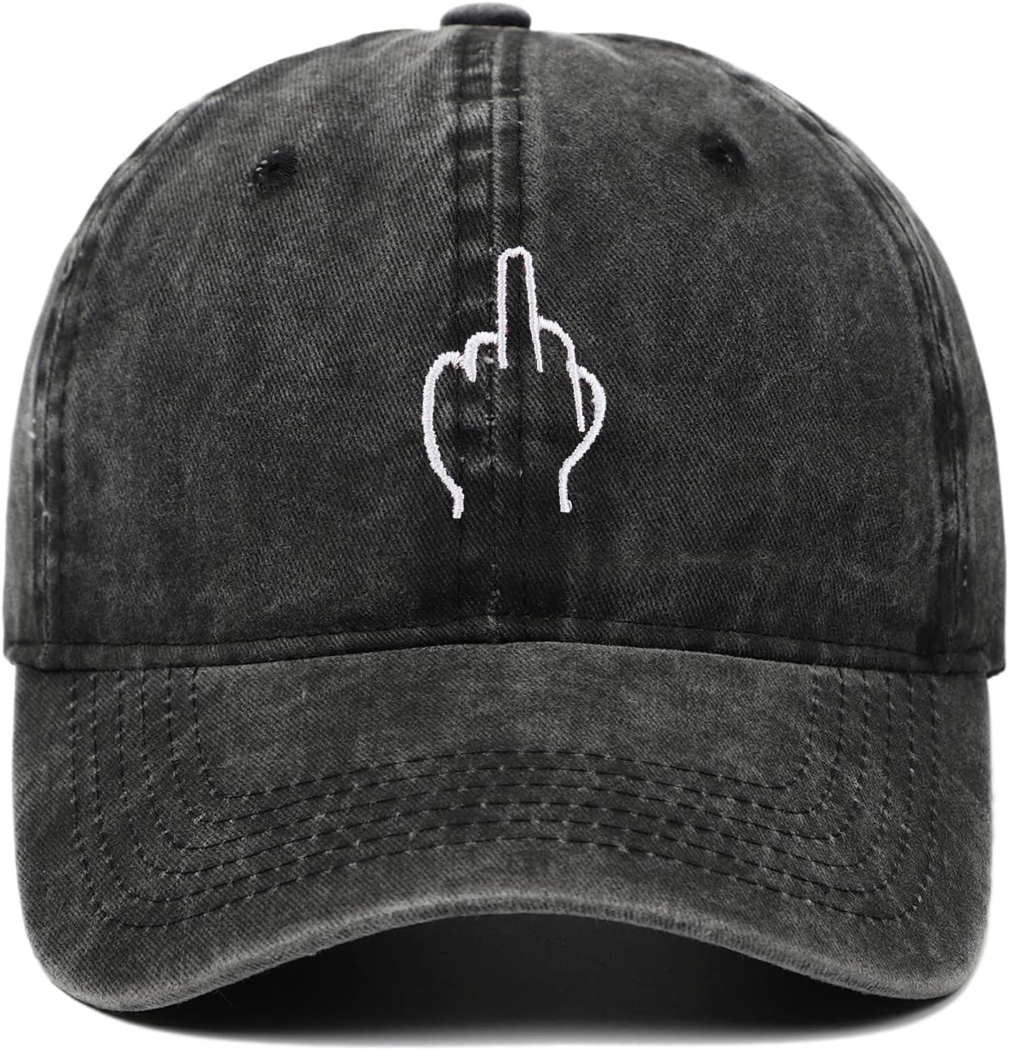Gesture Funny Print Embroidered Baseball Cap Men Women's  Cowboy Hats Unisex