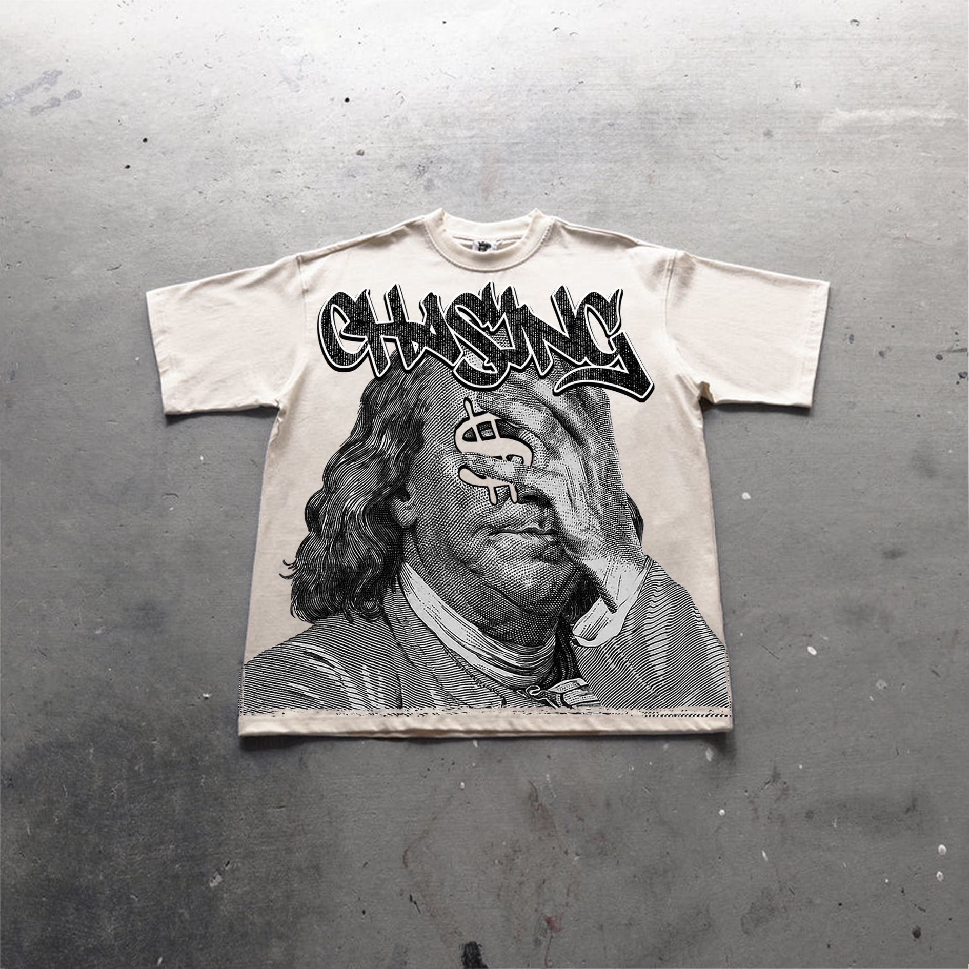 Vintage Chase Money Graphic Print T-Shirt