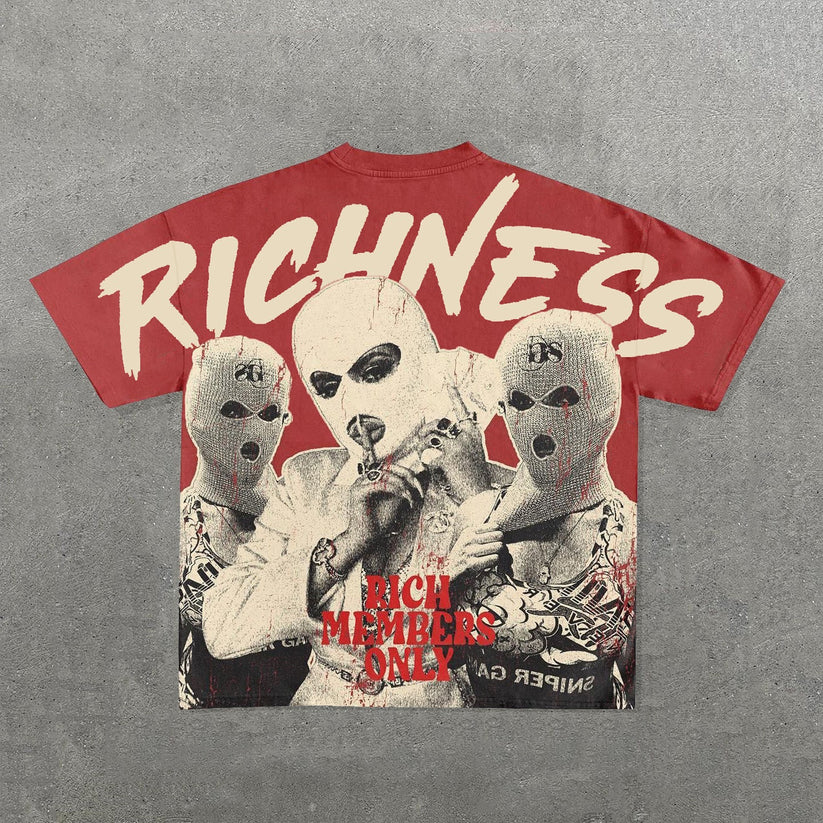 Vintage Richness Graphic  Short Sleeve T-Shirt