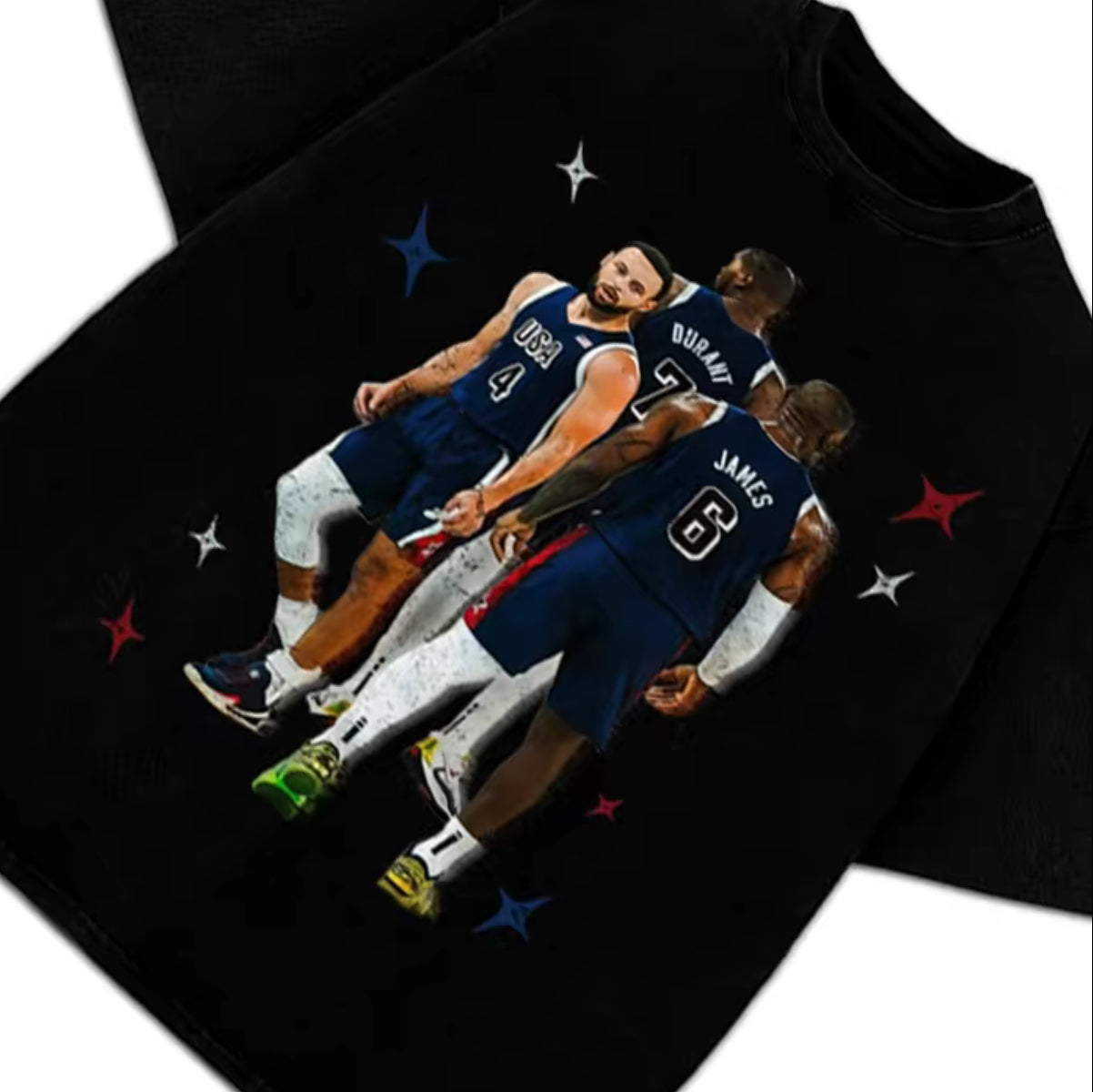 BIG 3” Curry LeBron Durant USA Tee
