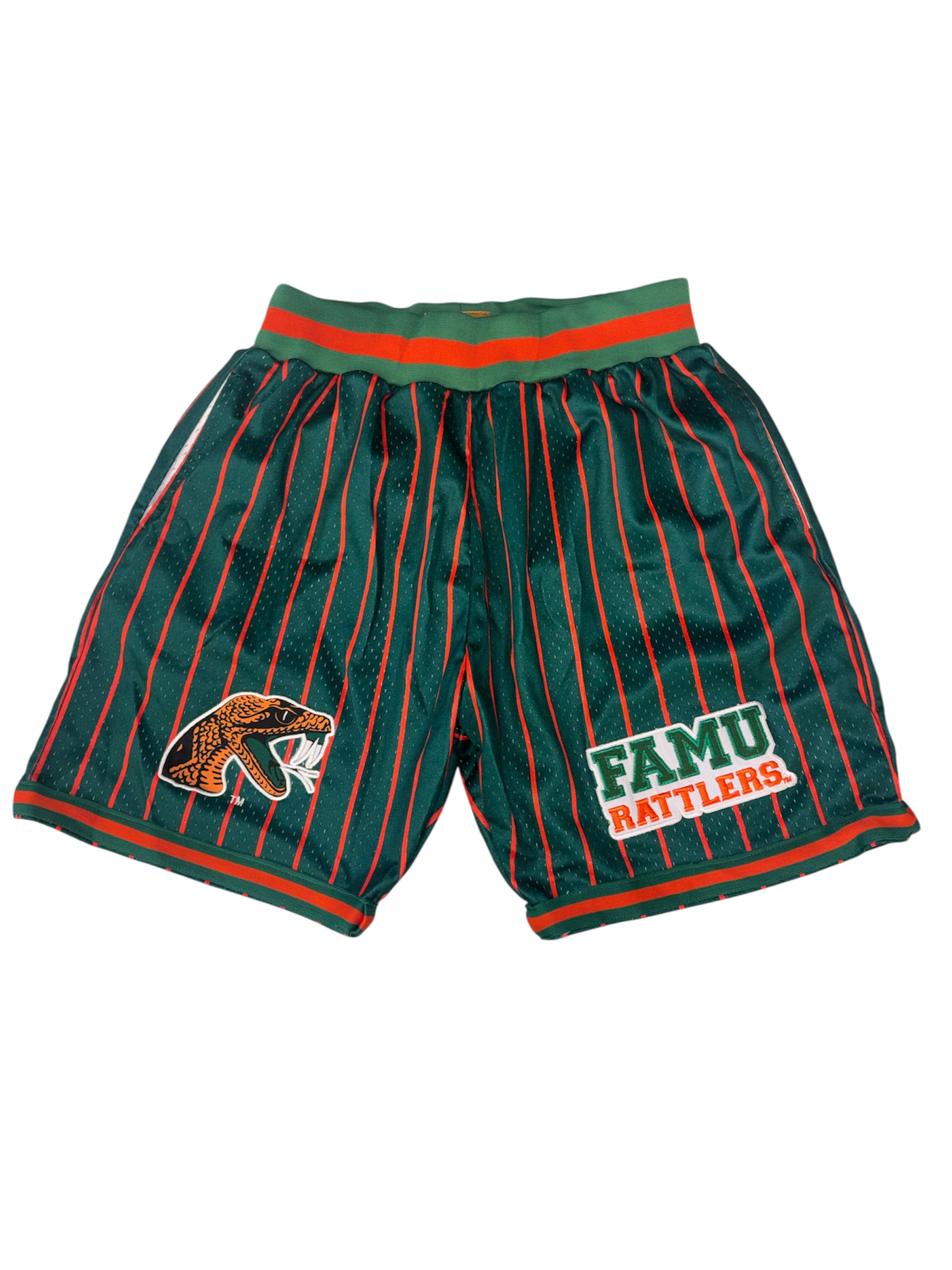GREEN FAMU BASKETBALL SHORTS