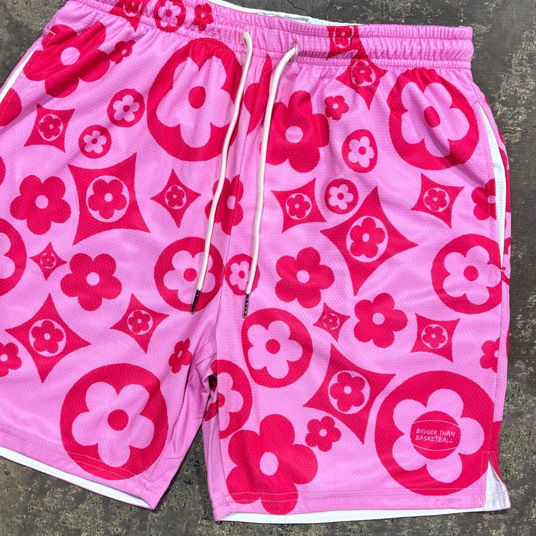 Buckets & Blooms - Shorts - Pink