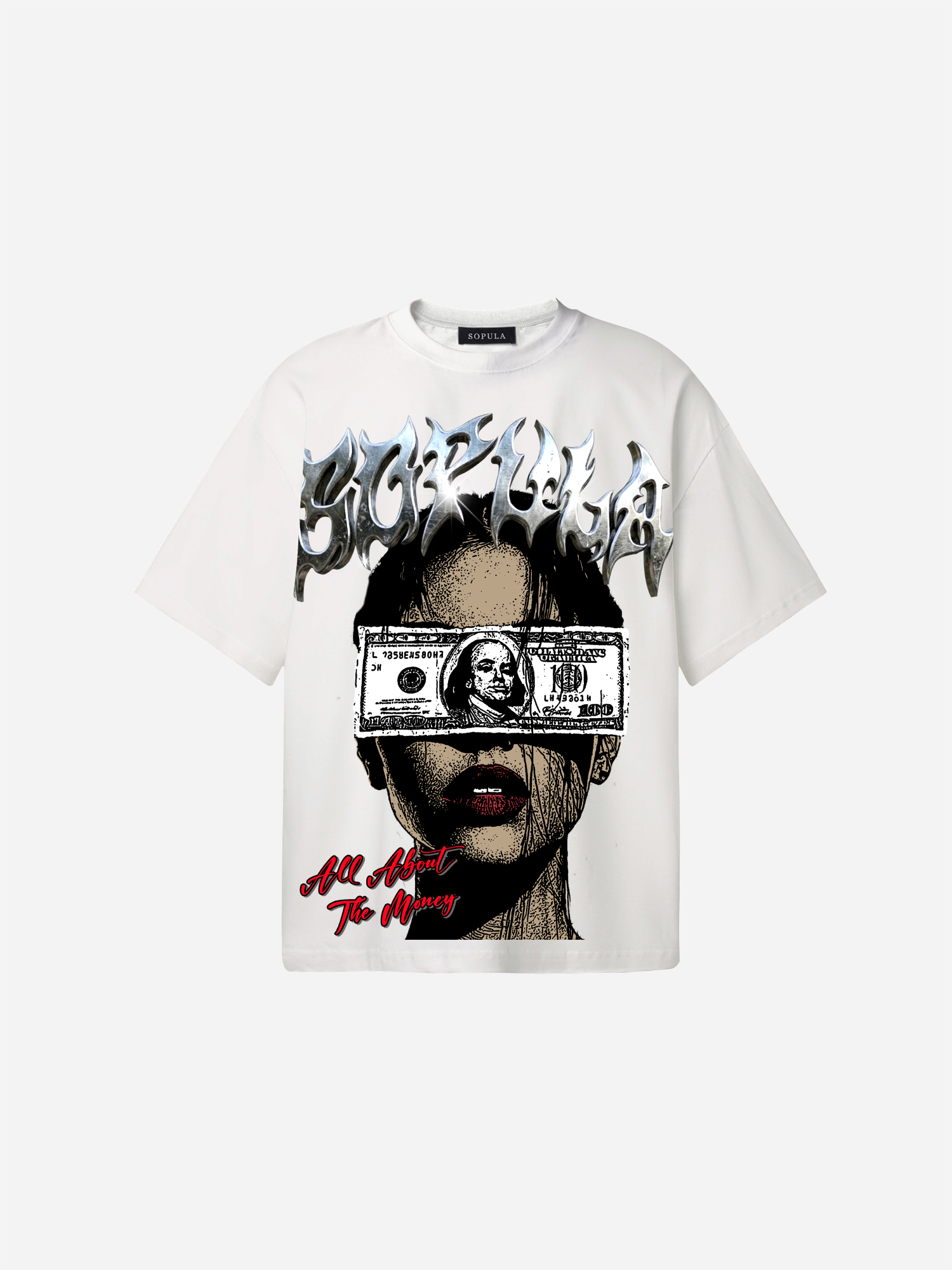 Money Talks People Portraits Vintage Graphic  T-shirt