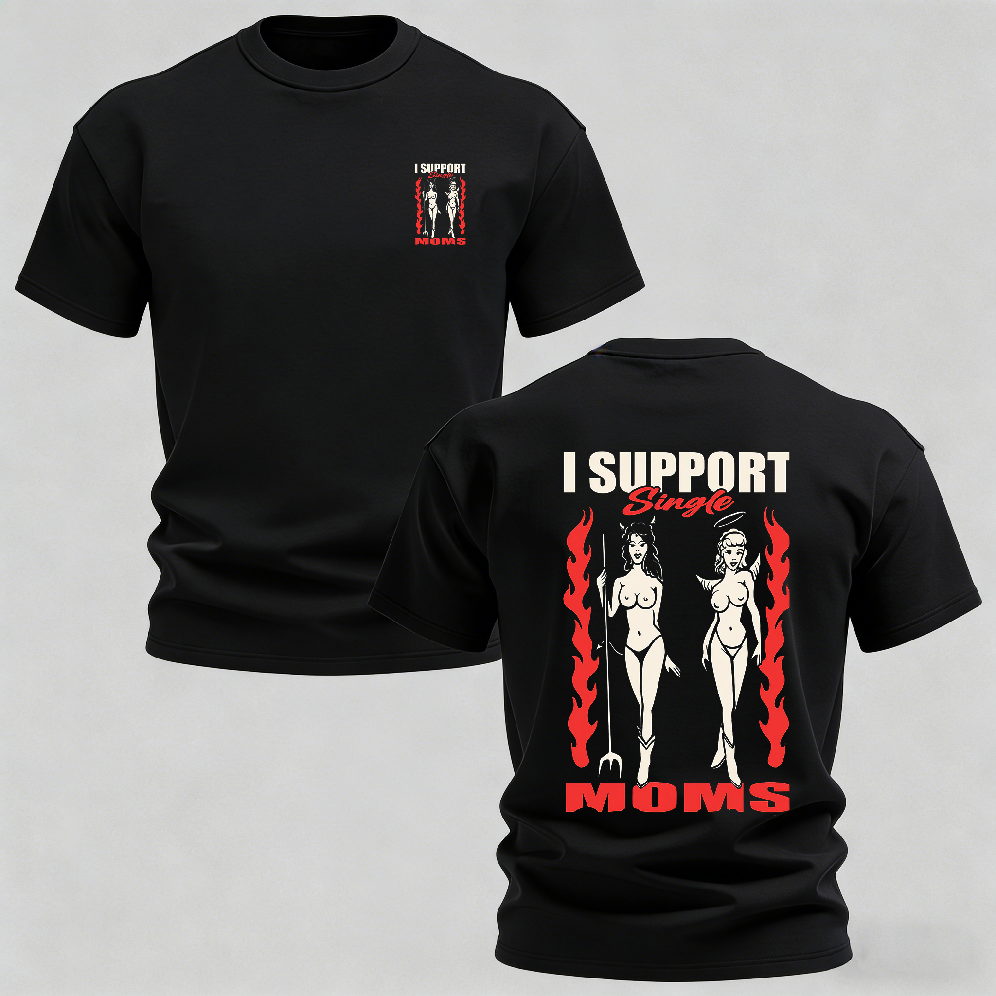 I Support Single Moms Printed Men's T-Shirt