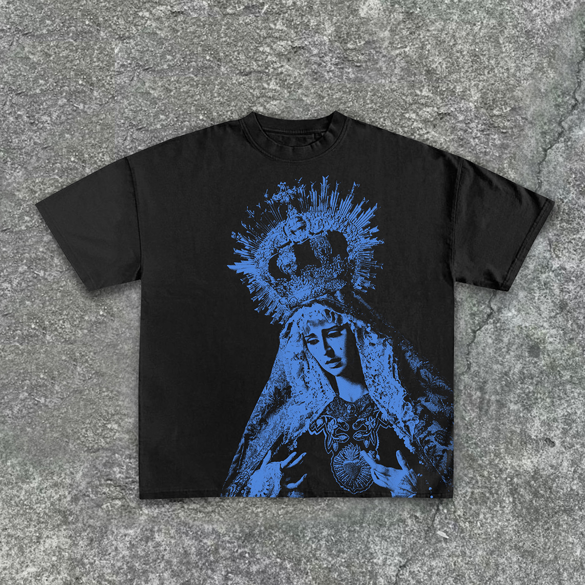 Vintage Scriptures of the Blessed Virgin Mary Graphic T-Shirt