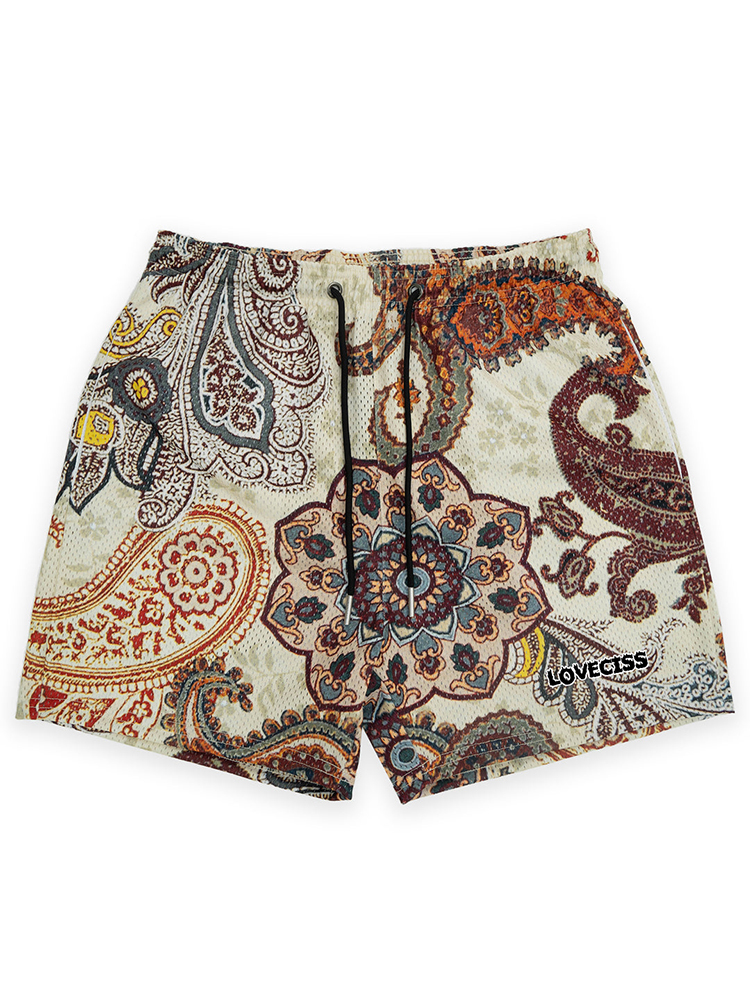 Sopula Vintage Paisley Essentials Graphic Men's Mesh Shorts