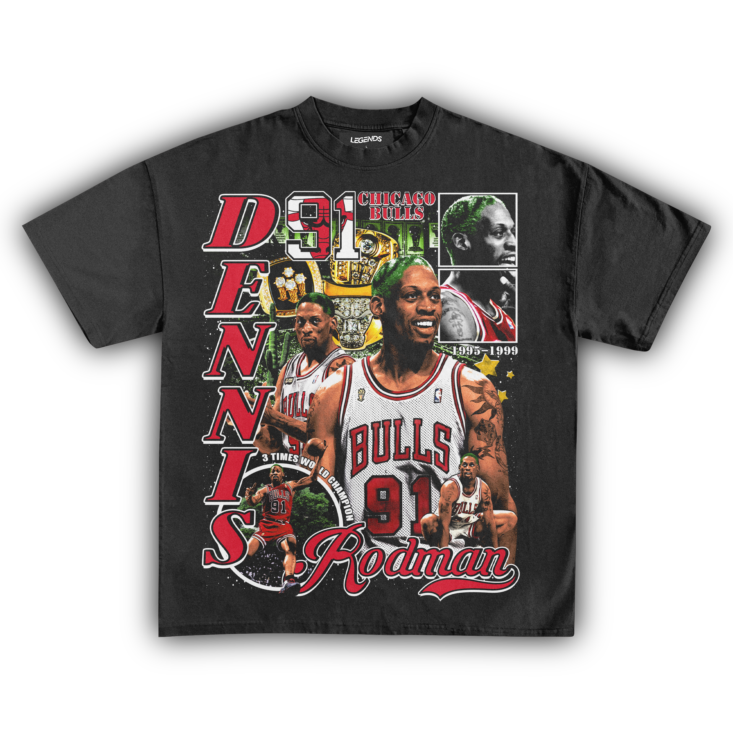 DENNIS RODMAN 3X CHAMPION TEE