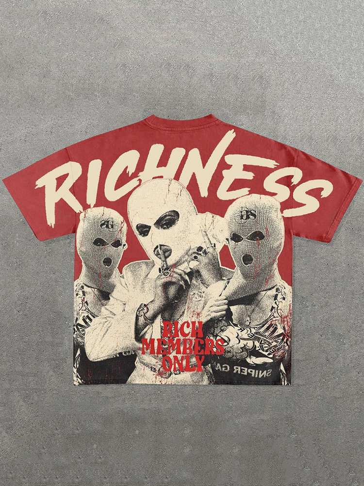 Vintage Richness Graphic  Short Sleeve T-Shirt