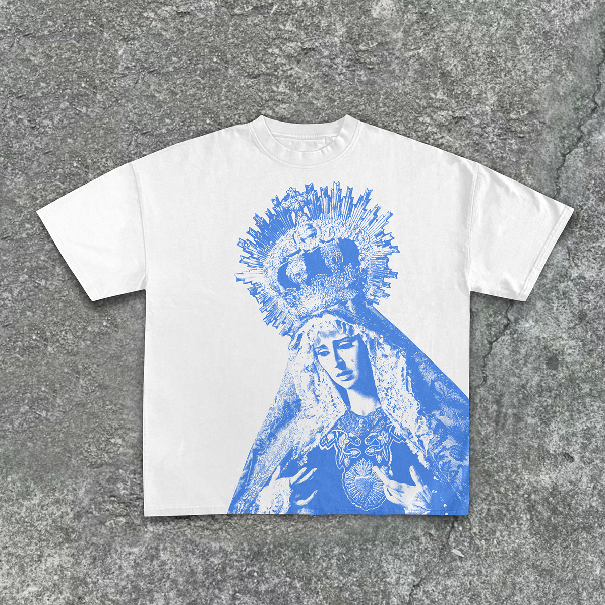 Vintage Scriptures of the Blessed Virgin Mary Graphic T-Shirt