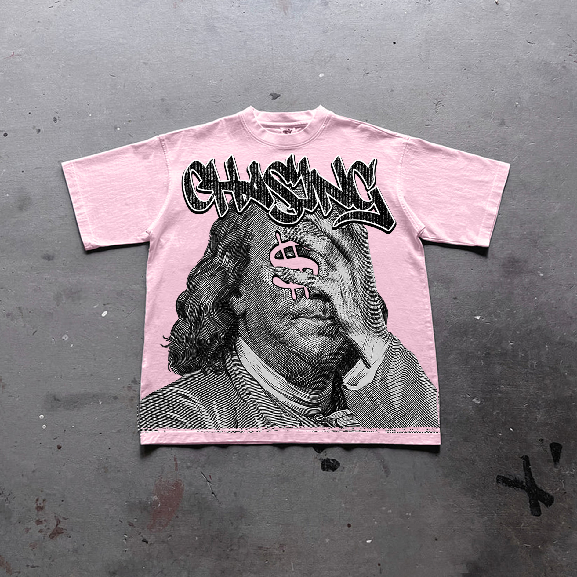 Vintage Chase Money Graphic Print T-Shirt