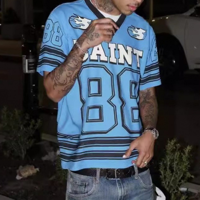 Saint Michael Vintage Trendy Quick-drying Sports Mesh Jersey