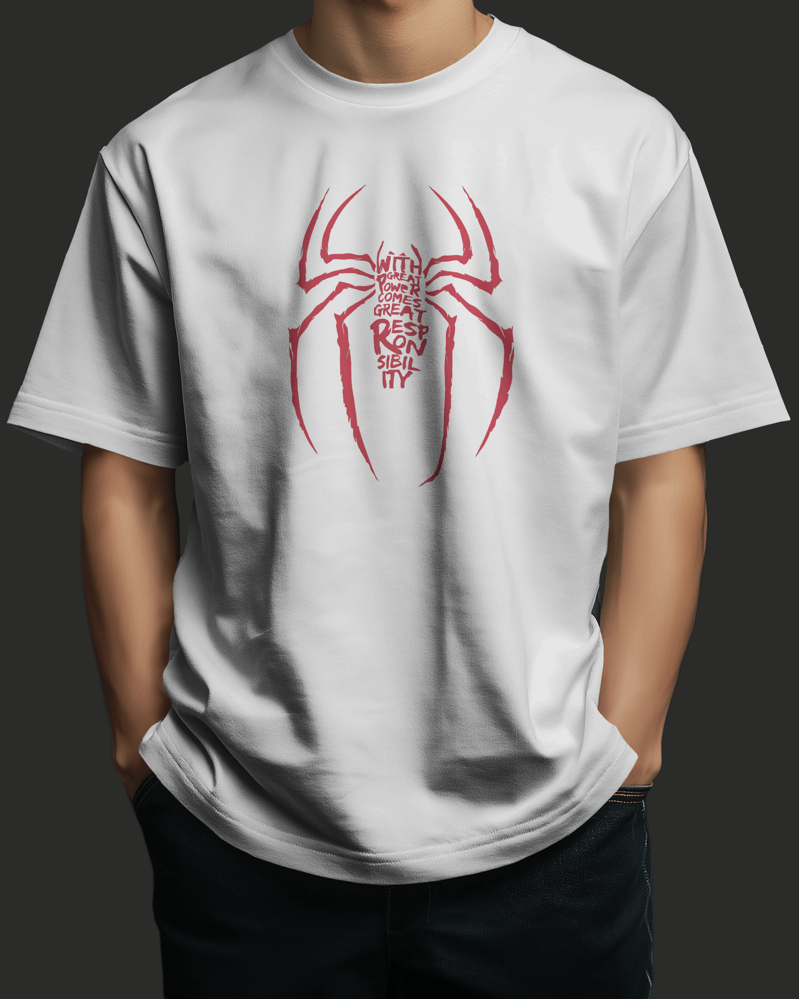 Spiderman - Great Power Great Responsibilty | Oversized T-shirt