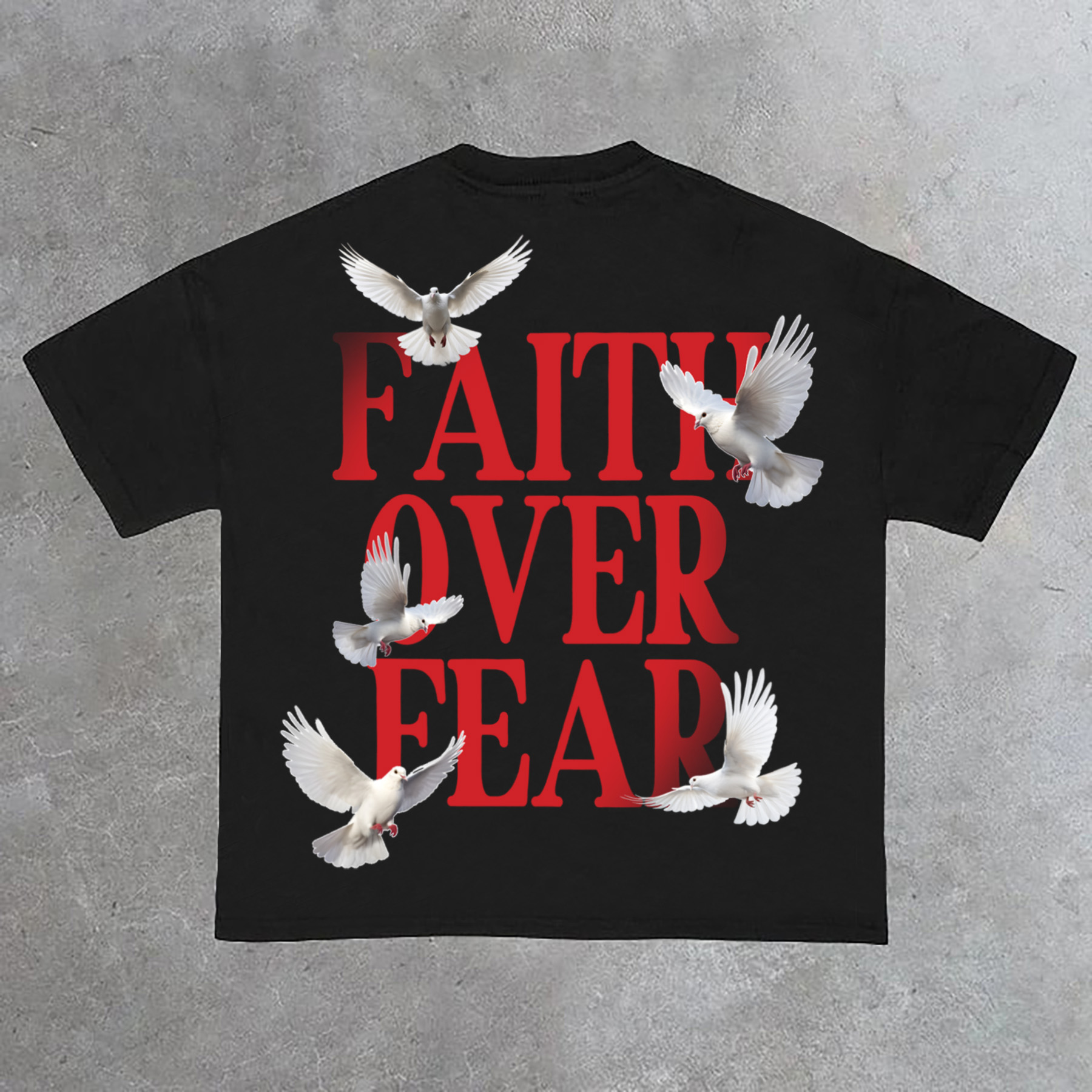 Sopula Short Sleeve Faith Over Fear Print T-Shirt