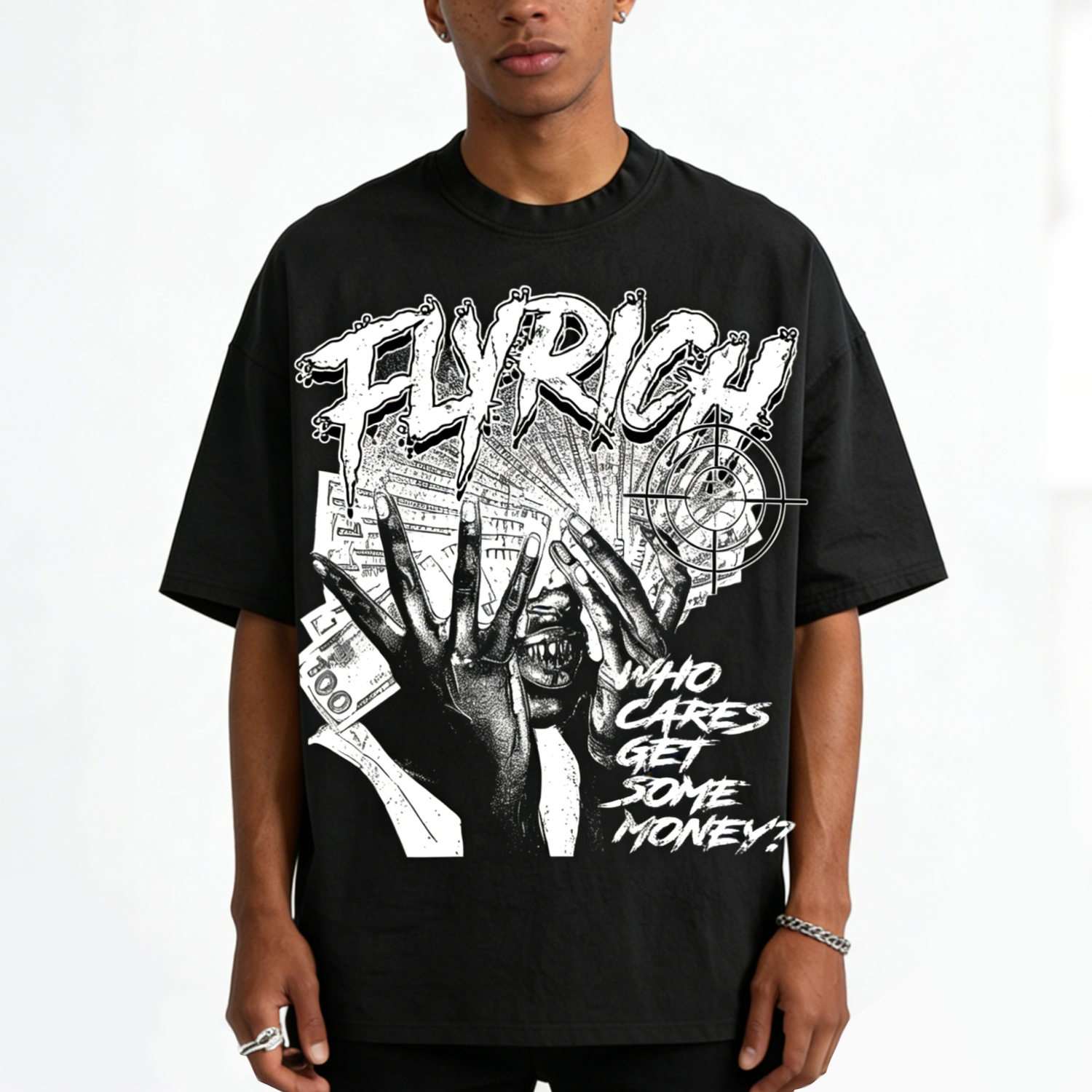 Sopula Fly Rich Get Some Money Graphic T-Shirt