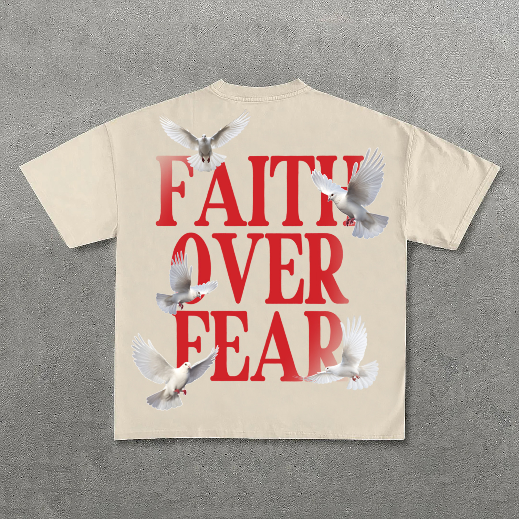 Sopula Short Sleeve Faith Over Fear Print T-Shirt