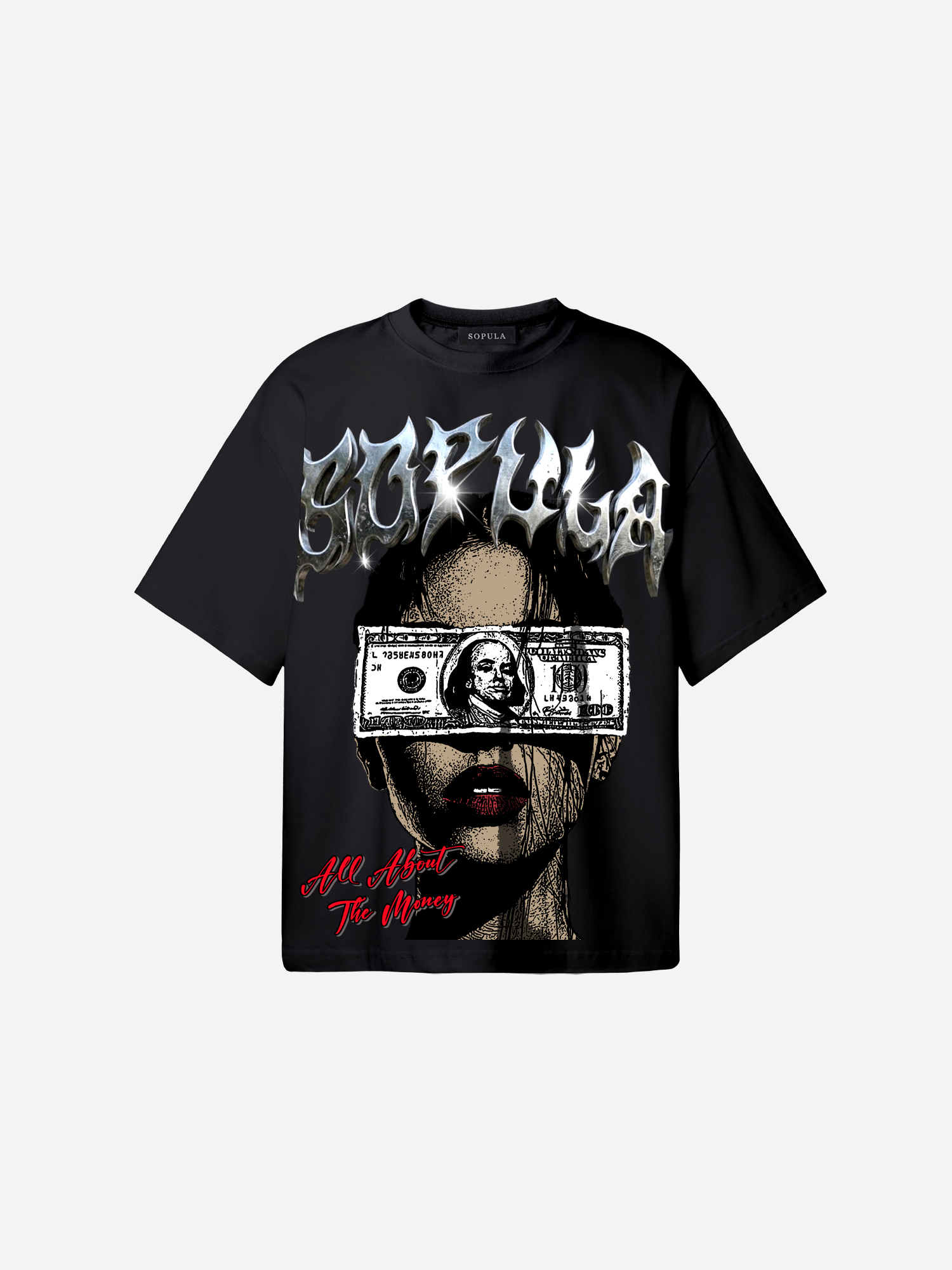 Money Talks People Portraits Vintage Graphic  T-shirt