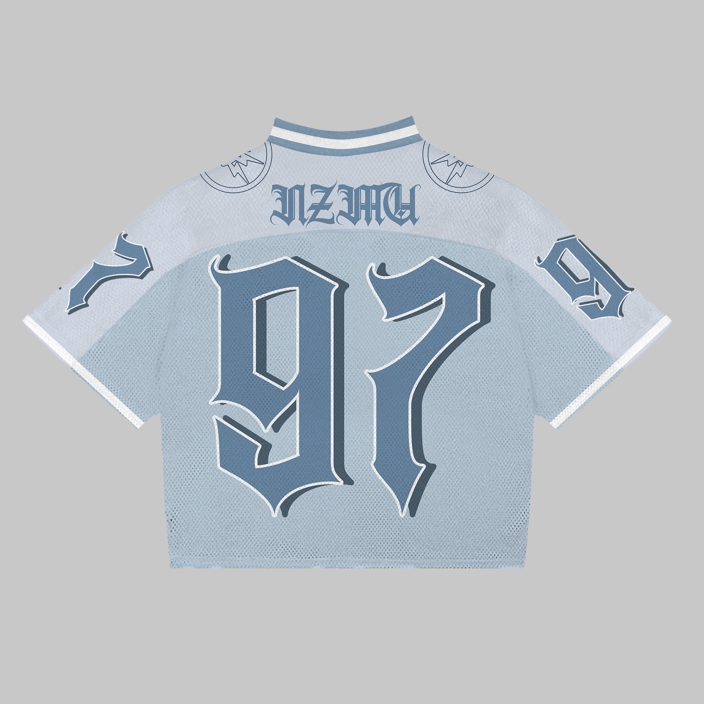 Retro Graffiti 97 Graphic Blokecore Football V-neck Jersey T-shirt