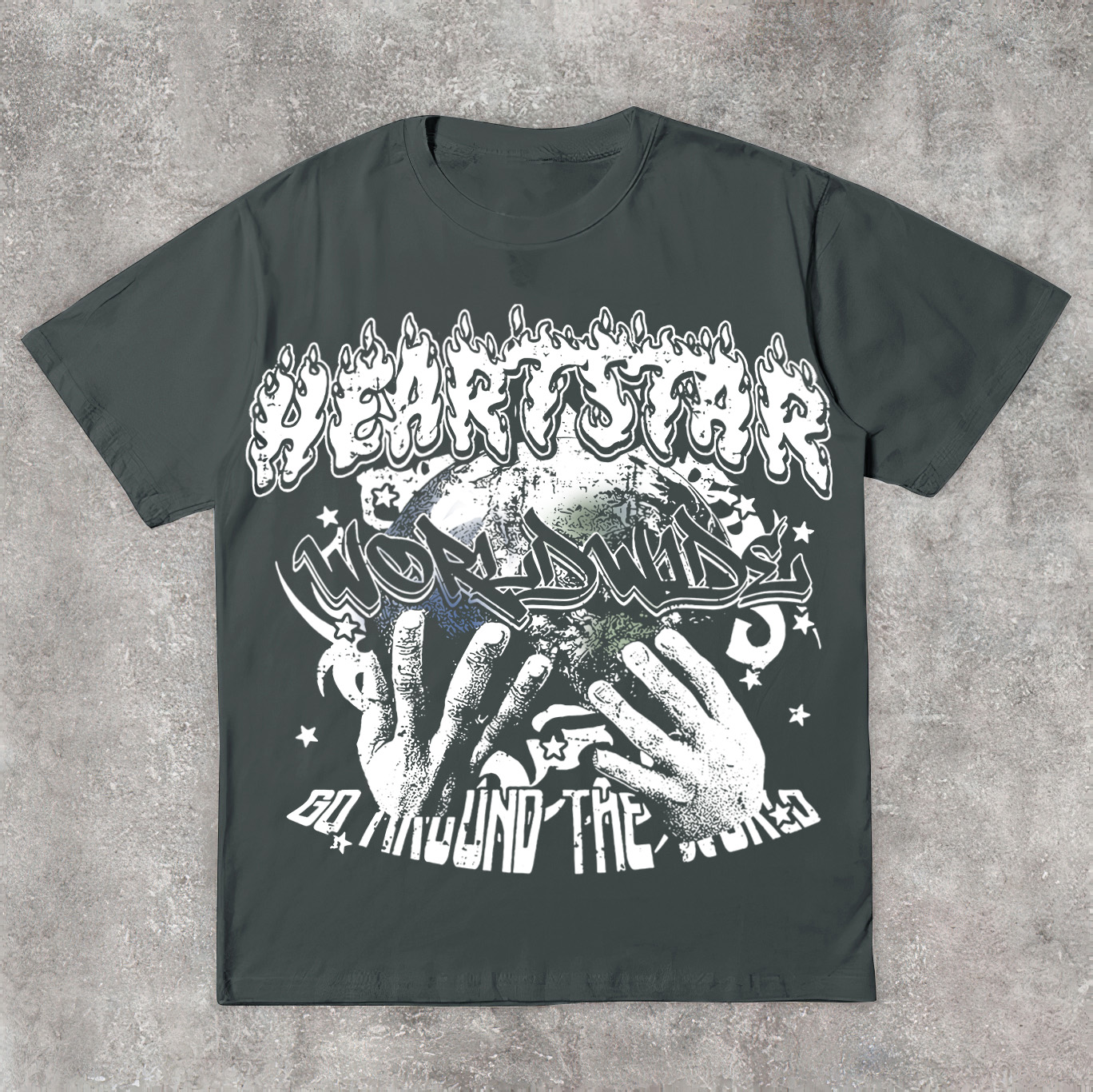 Vintage Hellstar Worldwide Casual Cotton Short Sleeve T-Shirt