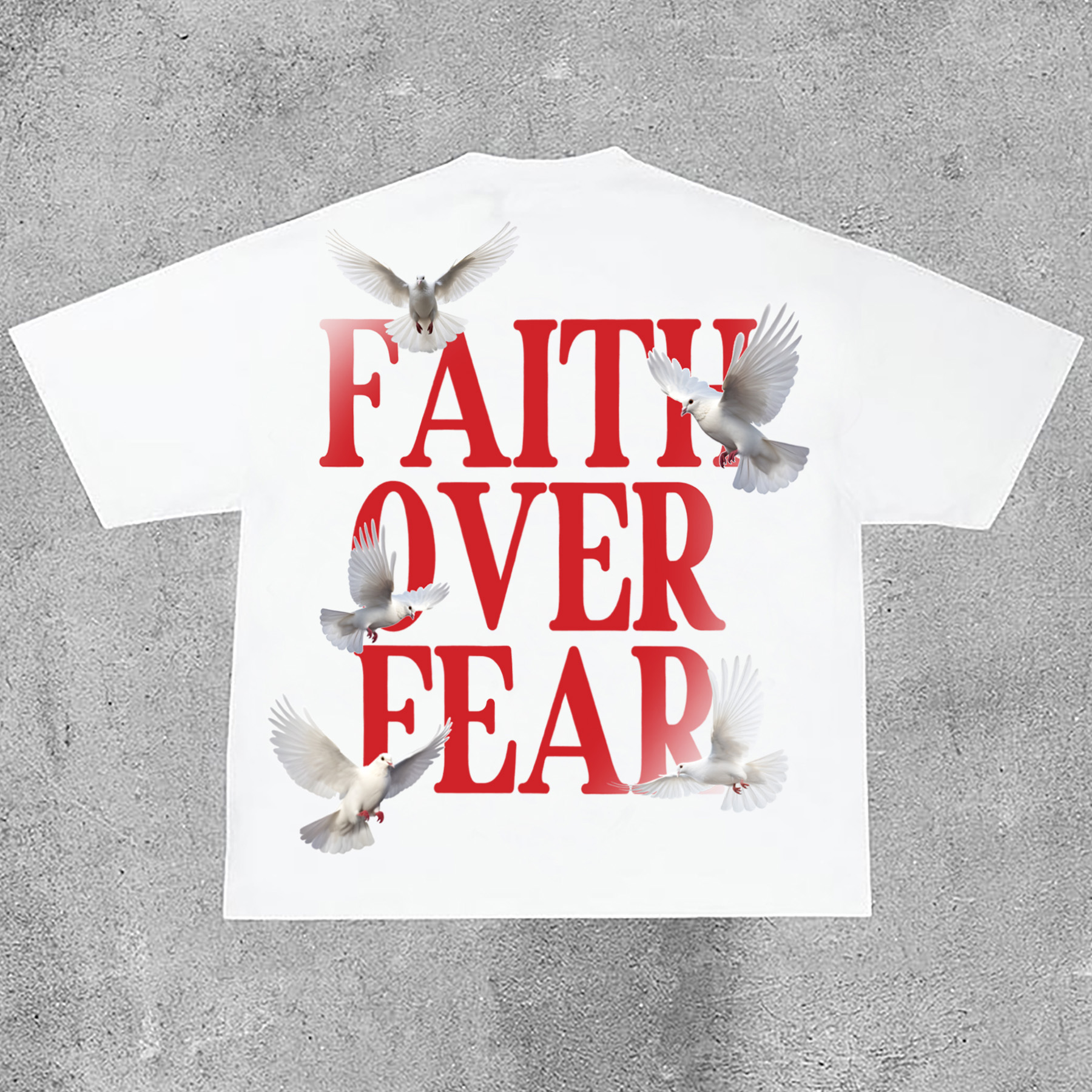 Sopula Short Sleeve Faith Over Fear Print T-Shirt
