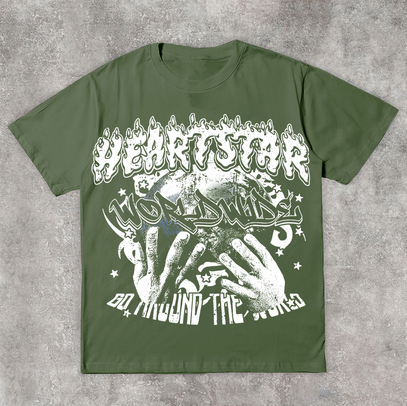 Vintage Hellstar Worldwide Casual Cotton Short Sleeve T-Shirt
