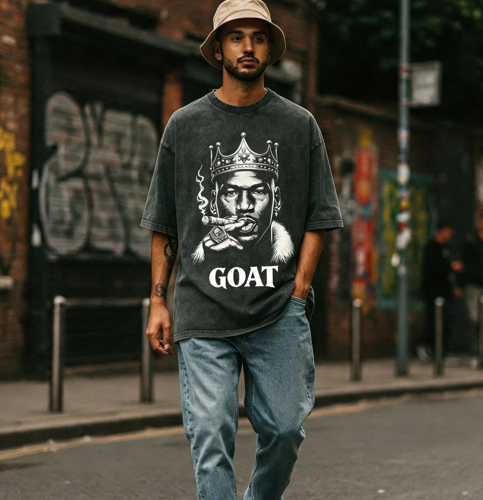 Michael Jordan  Printed Men's Washed Tee